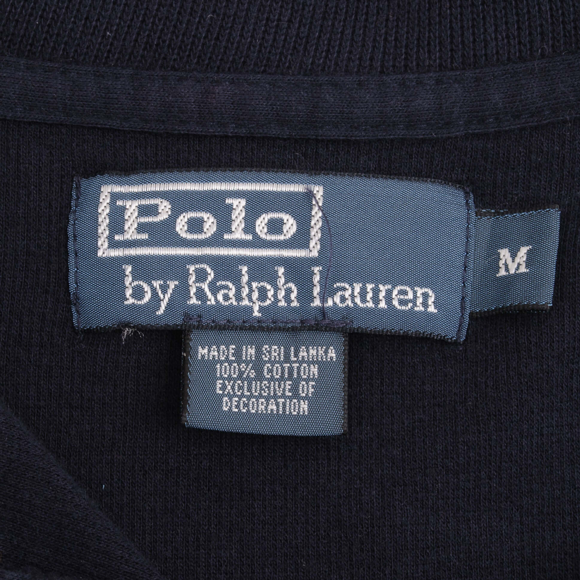 Vintage Polo Ralph Lauren Navy Blue Quarter 1/4 Zip Sweater 1990s Size Medium