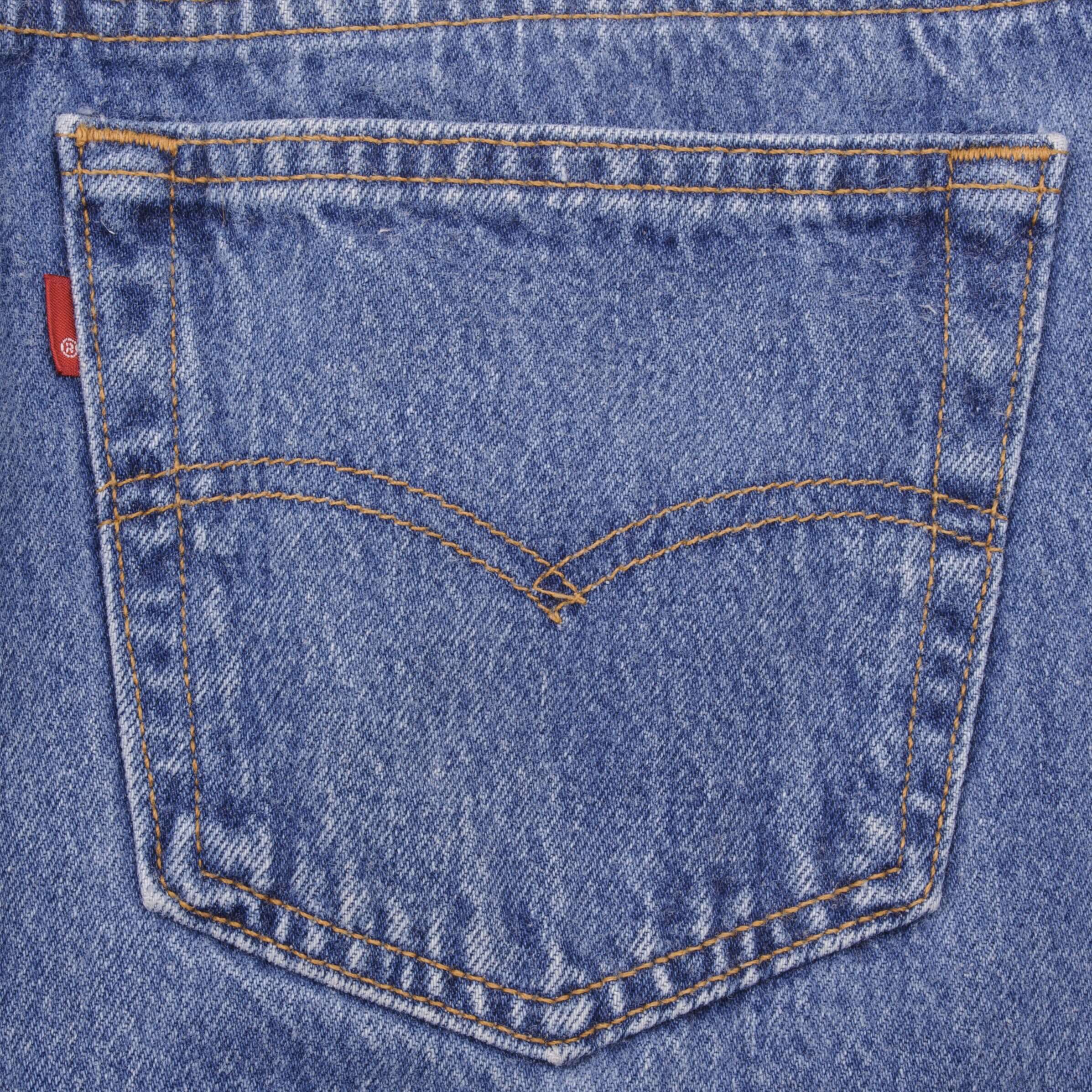 Beautiful Indigo Levis 501 Jeans 1990s Made in USA with Medium Wash Size on tag 33X33 Actual Size 33X34 Back Button #532
