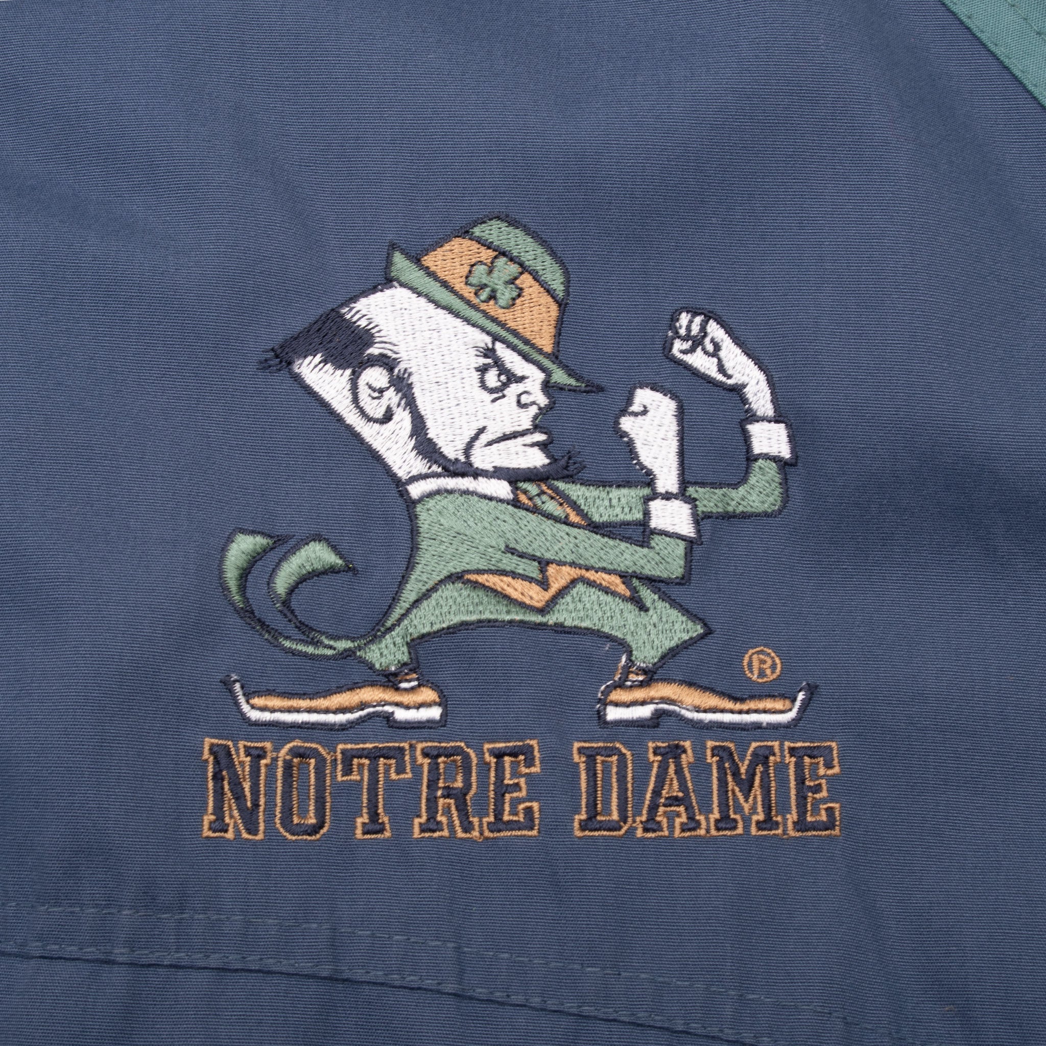 Vintage Ncaa Notre Dame Fighting Irish Pro Player Bomber Jacket 1990S Size XL