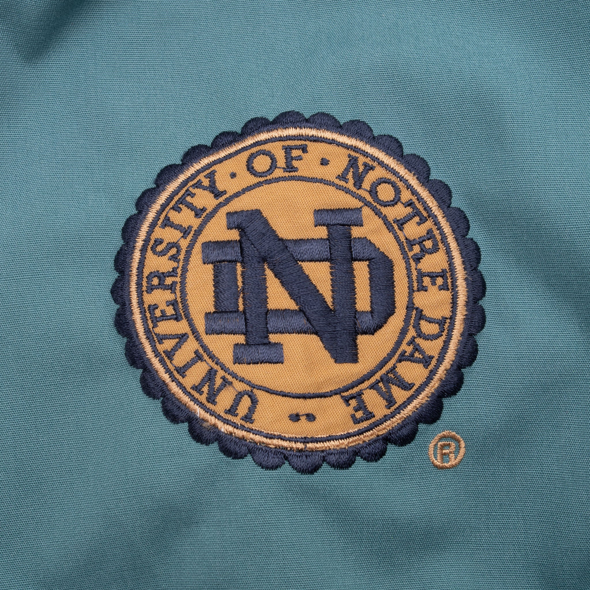 Vintage Ncaa Notre Dame Fighting Irish Pro Player Bomber Jacket 1990S Size XL