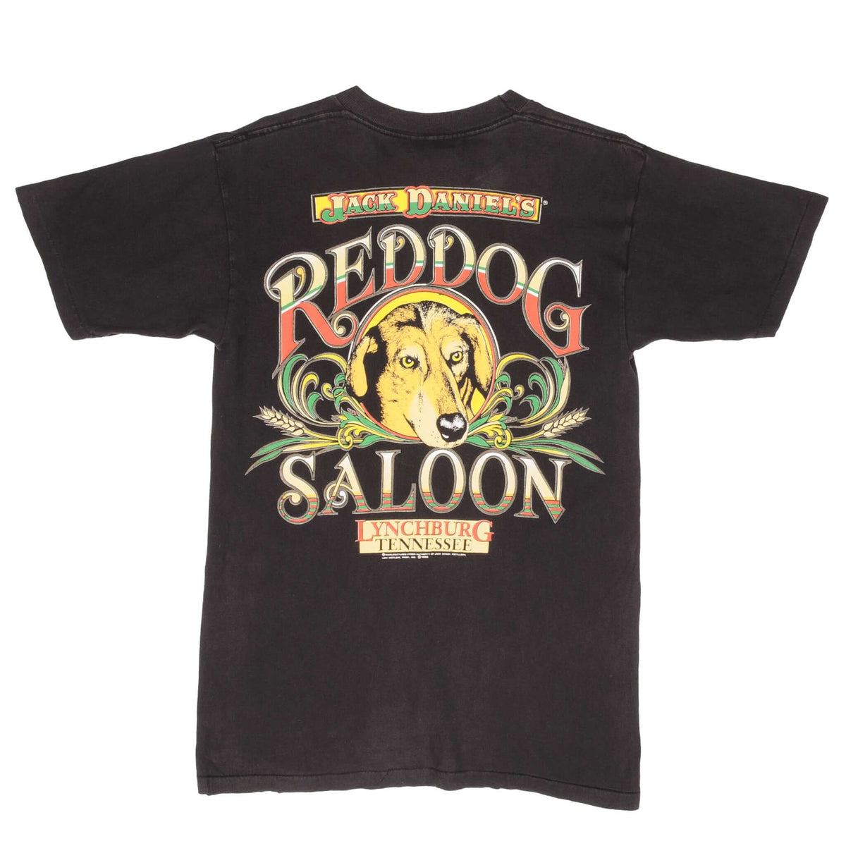Vintage Jack Daniels Reddog Saloon Lynchburg Tennessee Tee Shirt 1990 Size Small Made In Usa
