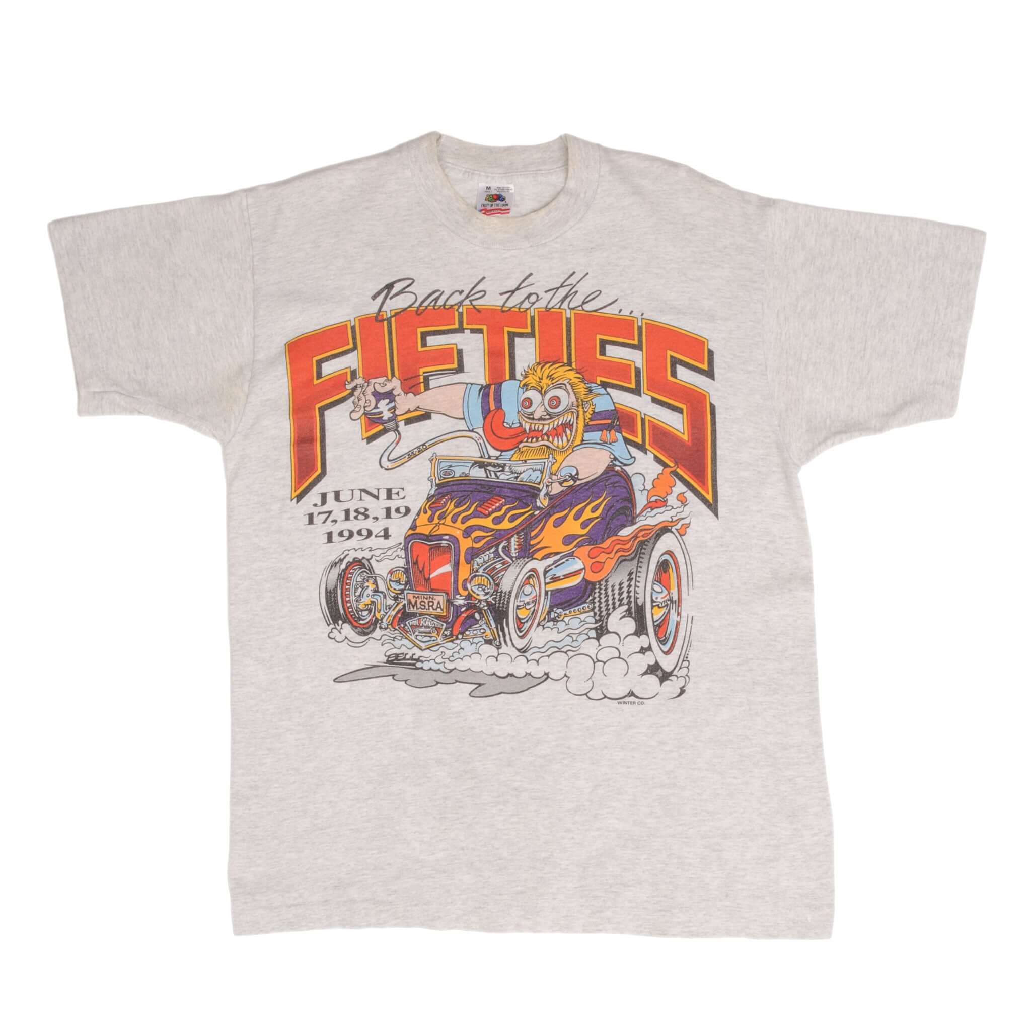 Vintage Racing Roadsters Back The 50S 1994 Tee Shirt Size Medium Made In Usa With Single Stitch Sleeves