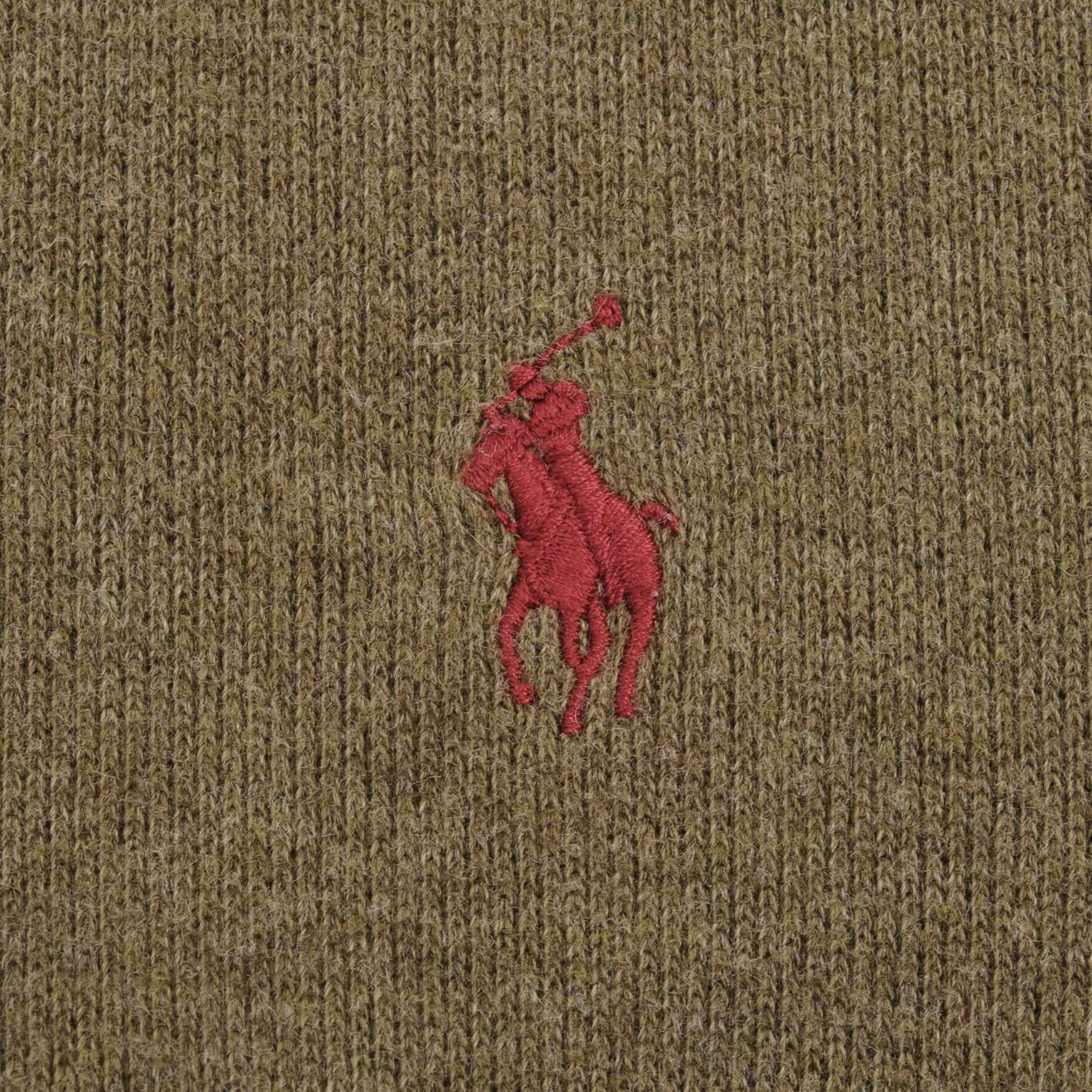 VINTAGE POLO RALPH LAUREN GREEN QUARTER 1/4 ZIP SWEATER 1990S SIZE XL