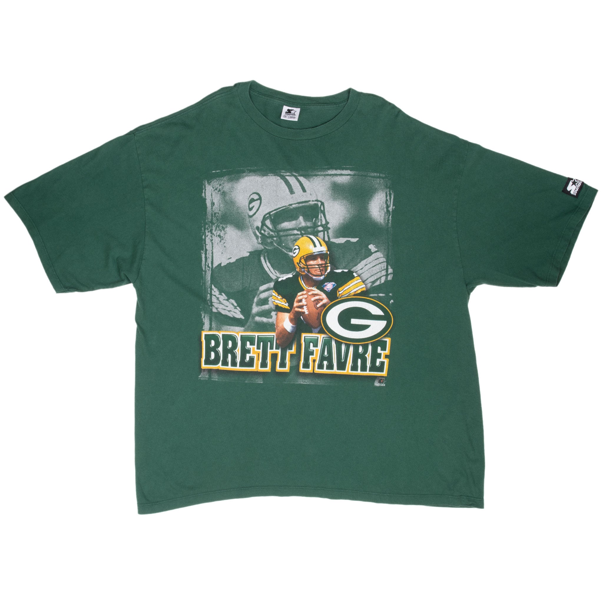 VINTAGE NFL GREEN BAY PACKERS BRETH FAVRE 1990S TEE SHIRT 2XL MADE IN USA