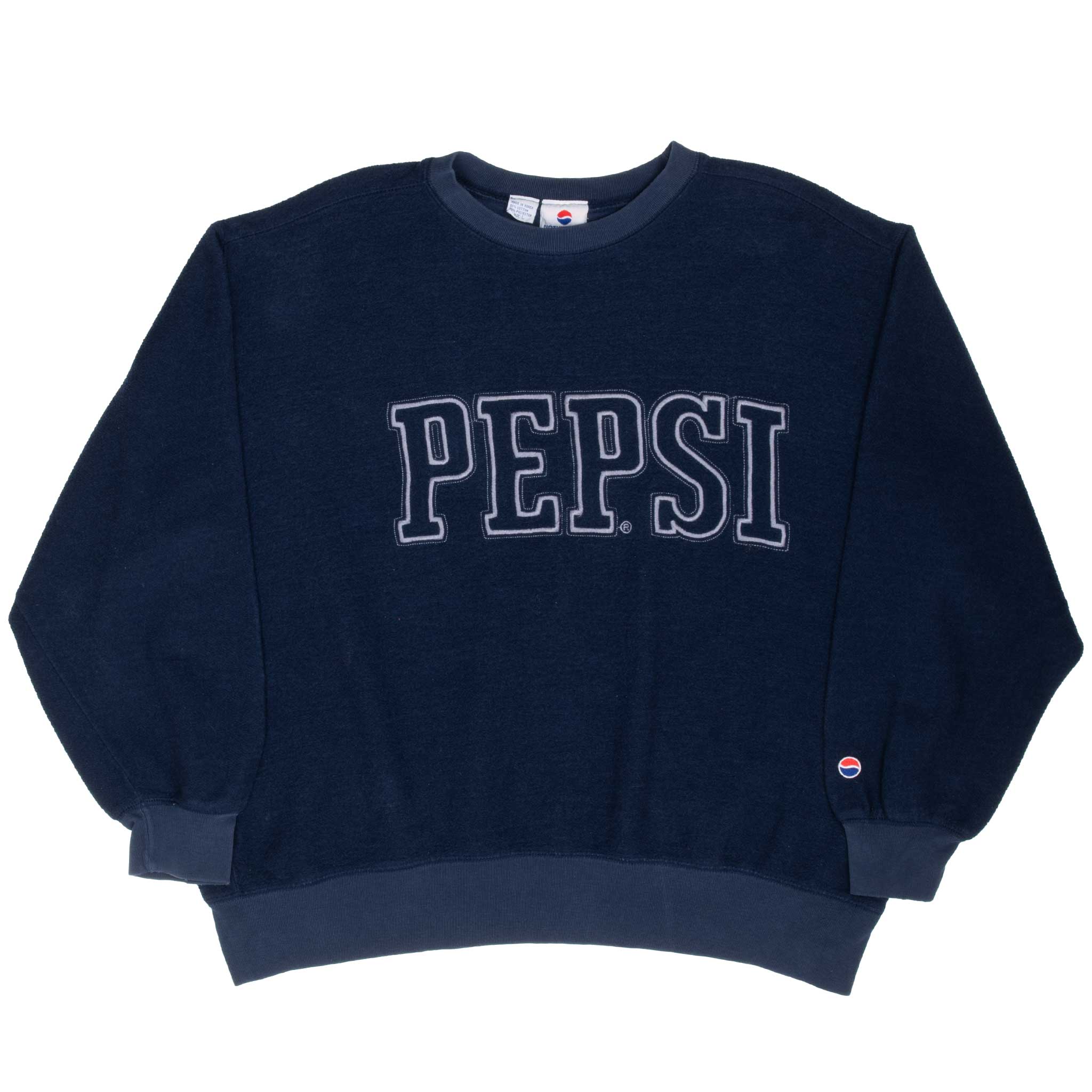 VINTAGE PEPSI COLA BLUE SWEATSHIRT 1990S LARGE