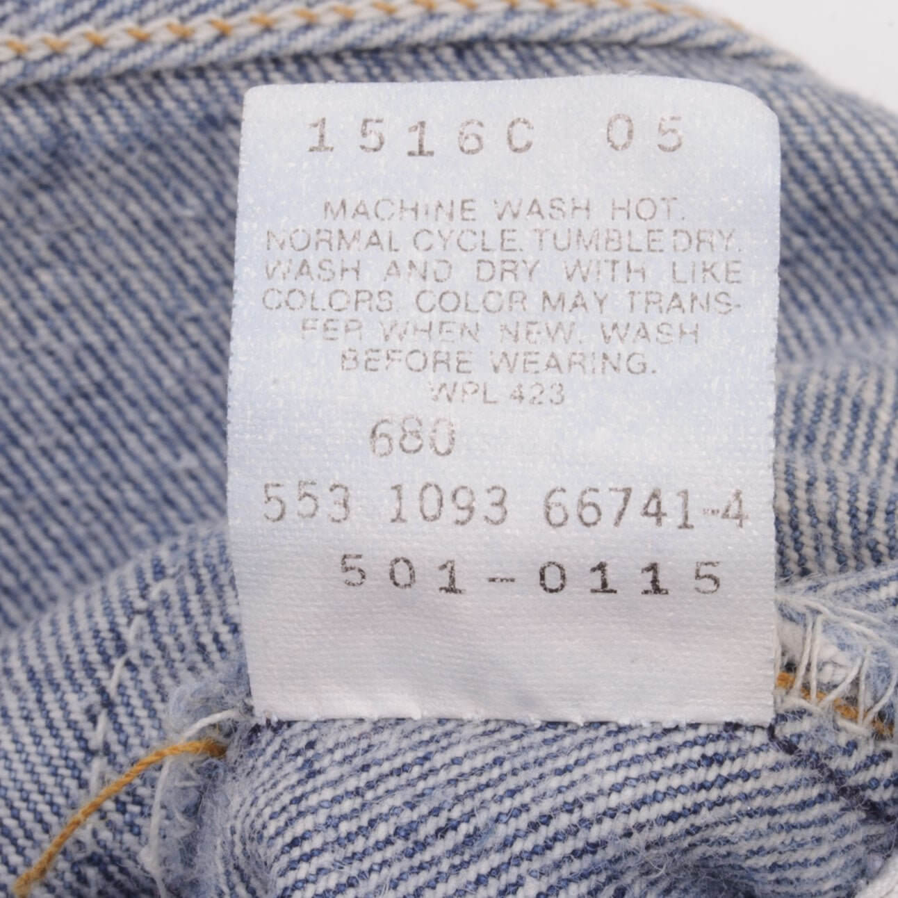 Beautiful Indigo Levis 501 Jeans 1980s Made in USA with Medium Wash Size on tag 34X32 Actual Size 34X34 Back Button #553