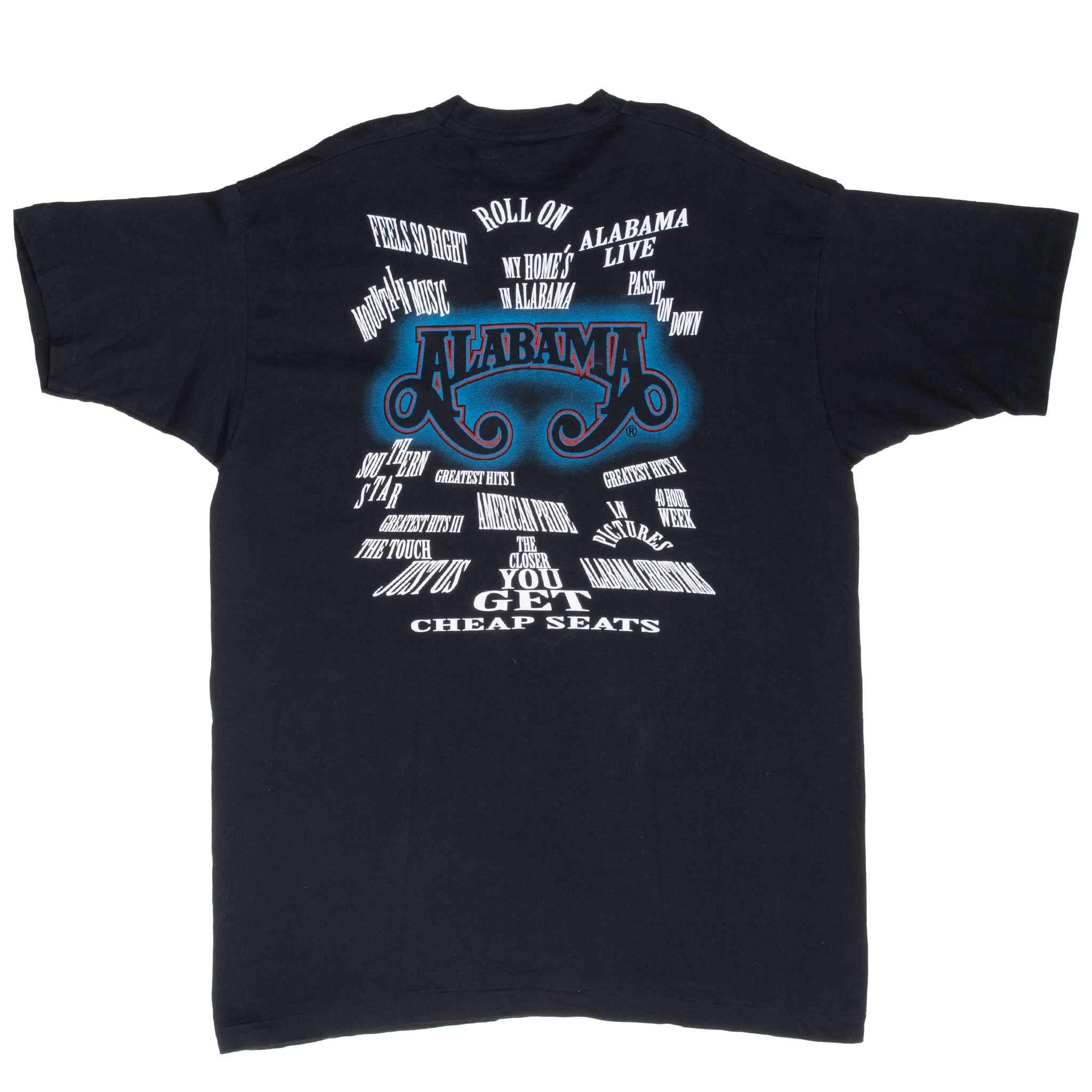 Vintage Alabama 1996 Tee Shirt Size XL Made In Usa With Single Stitch Sleeves