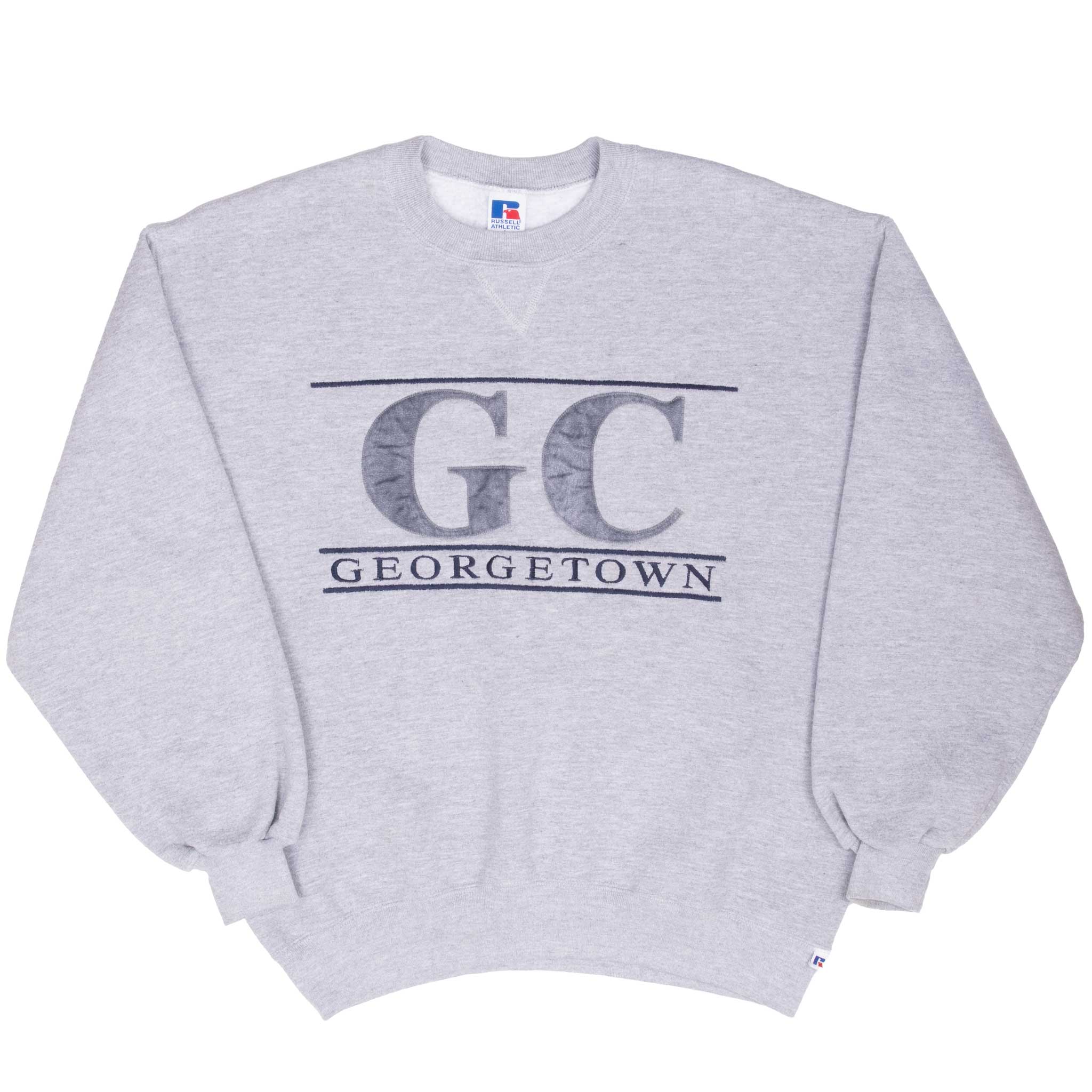 VINTAGE GEORGETOWN COLLEGE RUSSELL SWEATSHIRT 1990S LARGE MADE IN USA