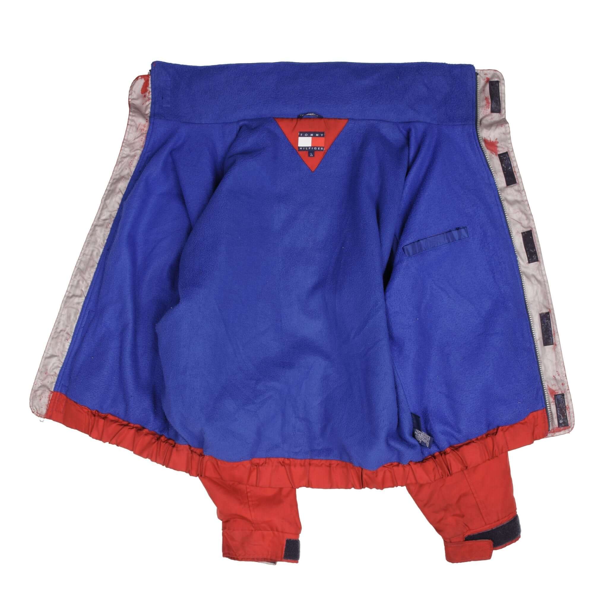 Vintage Tommy Hilfiger Red Rain Jacket 1990S Size Large