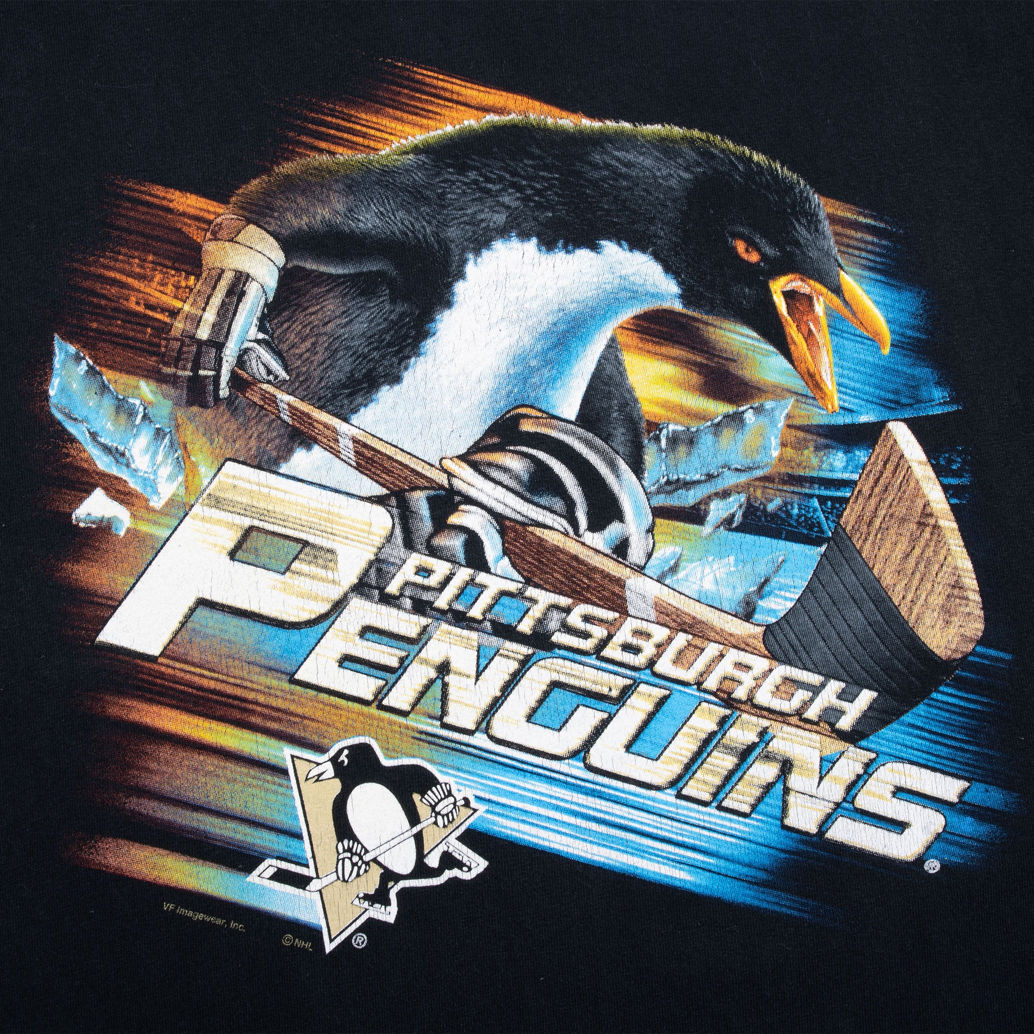 Vintage Nhl Pittsburgh Penguins Tee Shirt 1990S Size 2XL