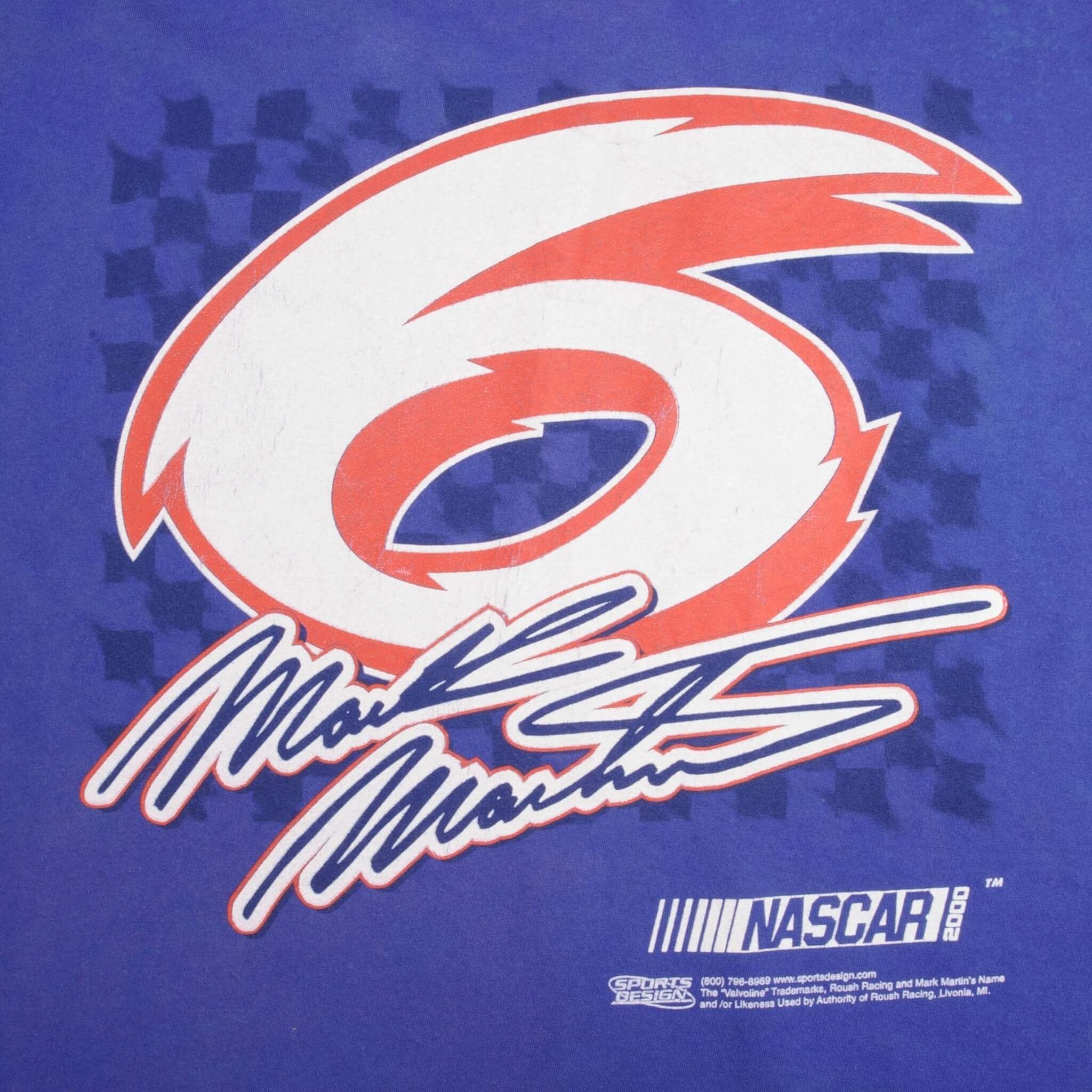 Vintage Nascar Mark Martin #6 2000 Tee Shirt Size 2XL