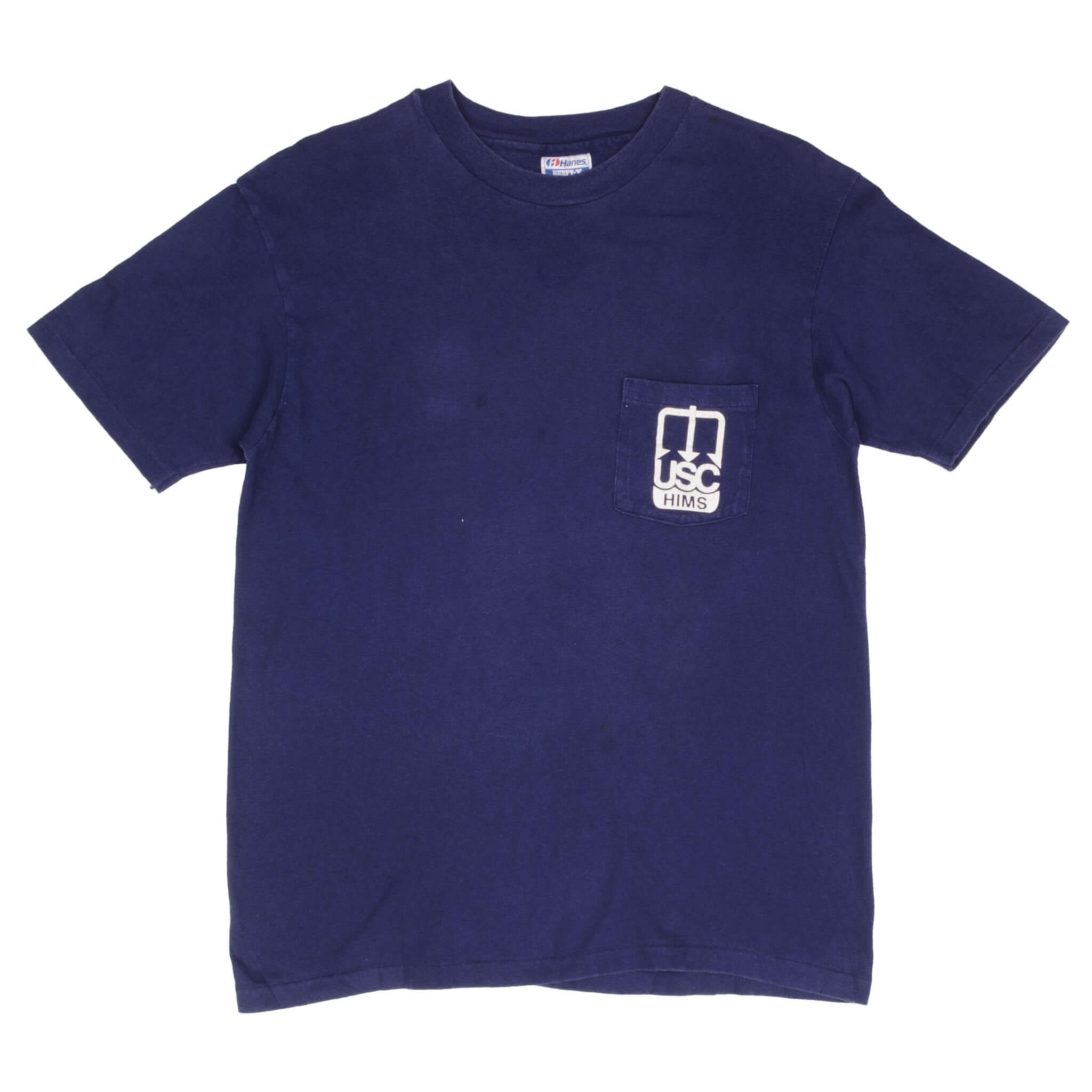 Vintage Usc Hims R/V John Vickers Tee Shirt 1990S Size Medium Made In Usa With Single Stitch Sleeves