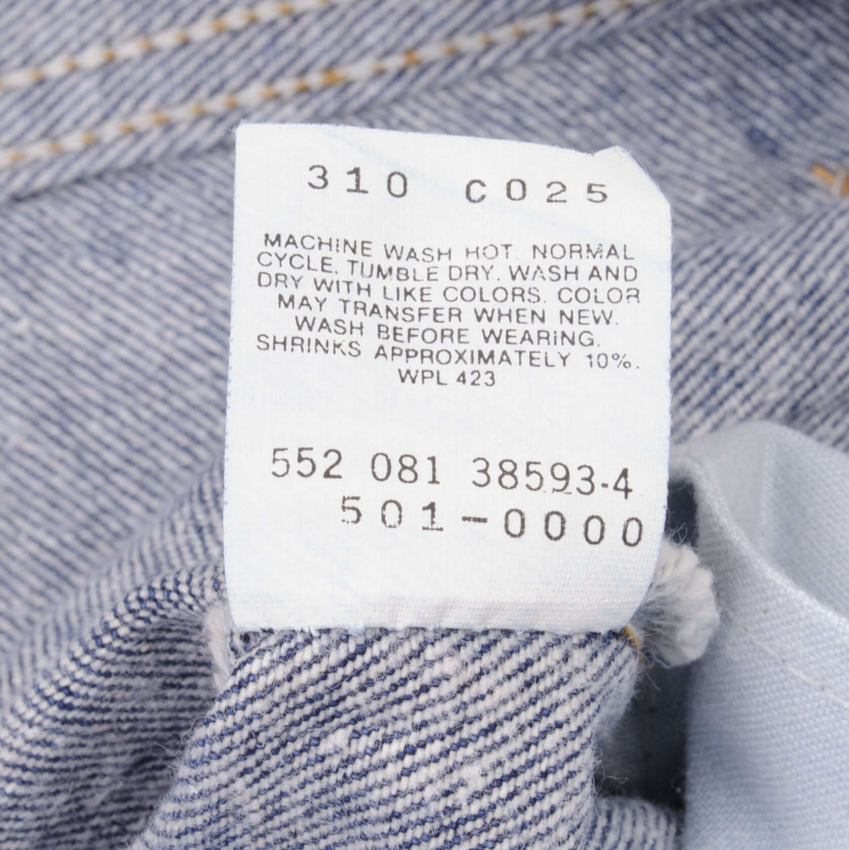 Beautiful Indigo Levis 501 Jeans 1990s Made in USA with Medium Dark Wash Size on tag 46X30 Actual Size 43X29 Back Button #552