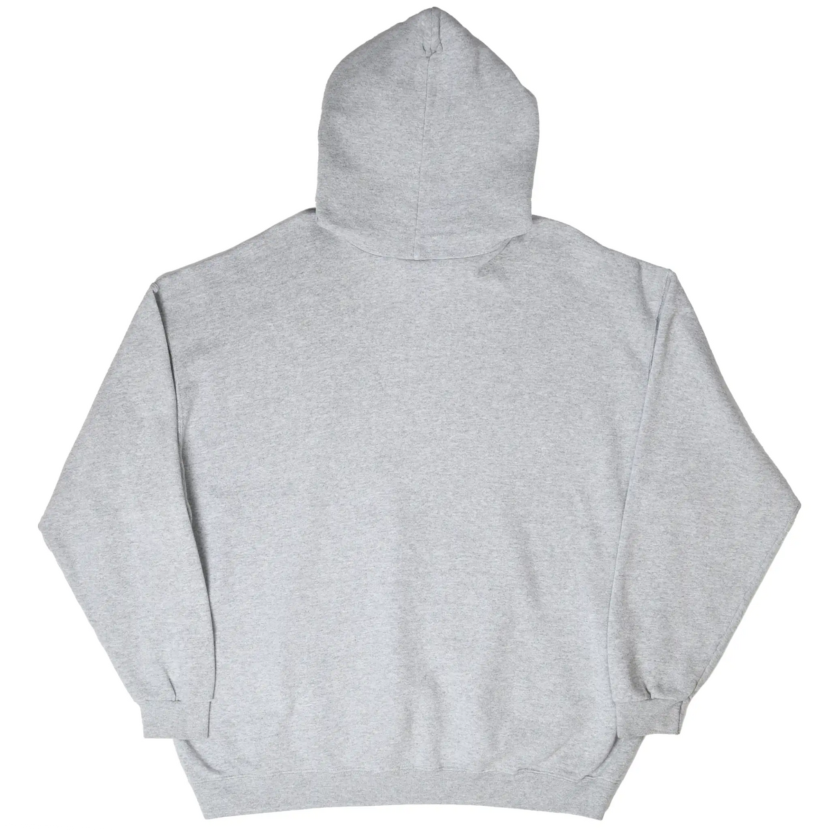 Back of grey Nike pullover hoodie with plain design