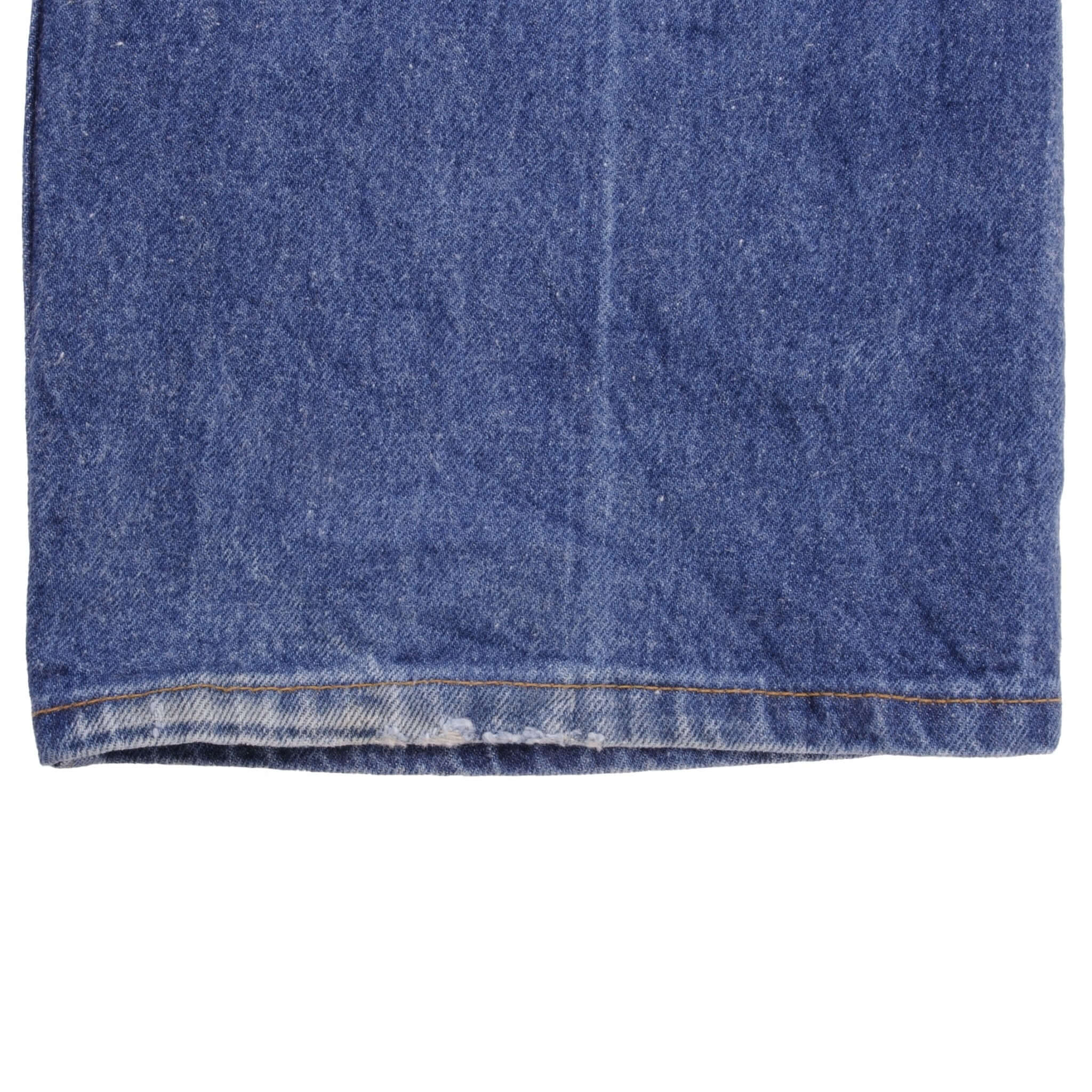 Beautiful Indigo Levis 501 Jeans 1990s Made in USA with Medium Dark Wash Size on tag 46X30 Actual Size 43X29 Back Button #552