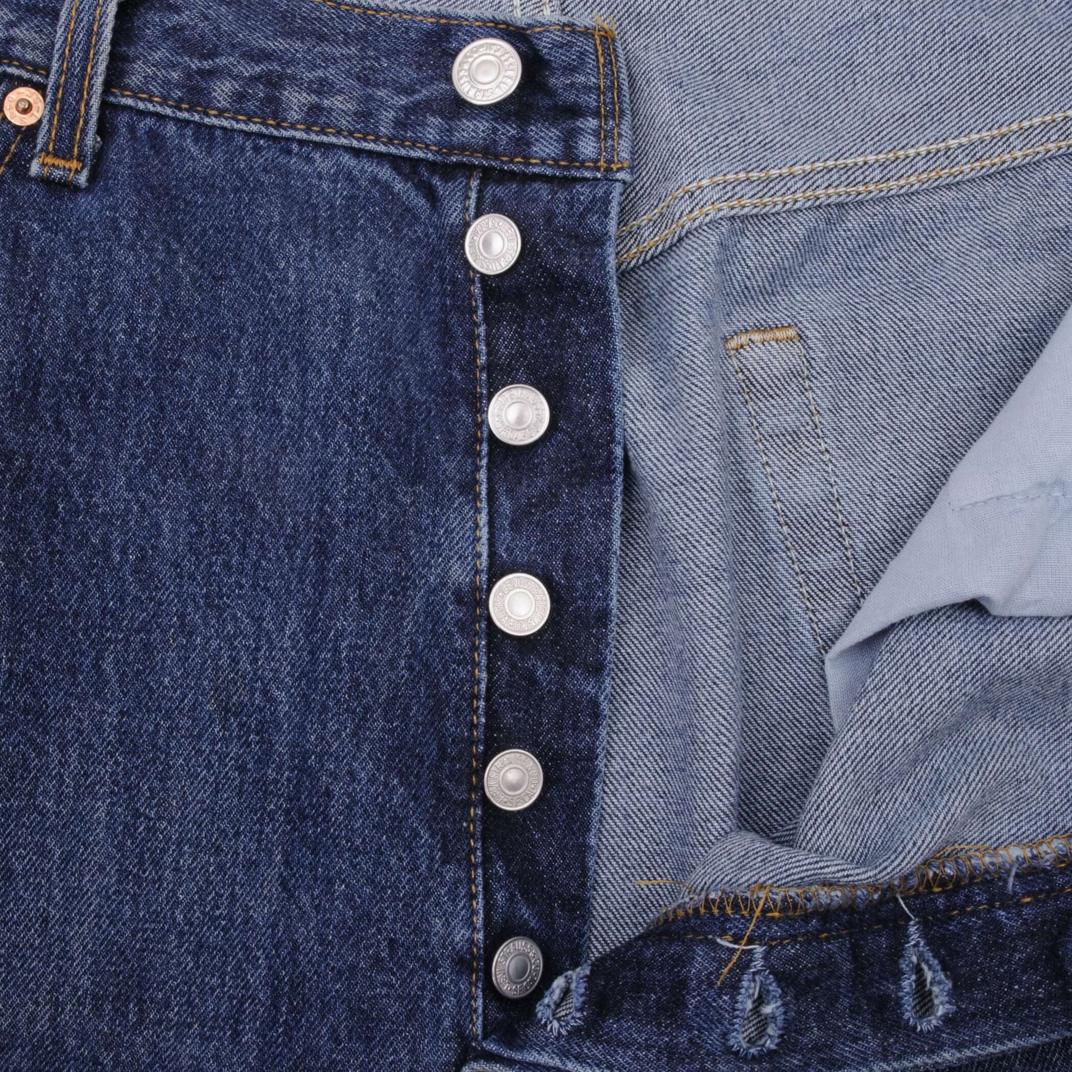 Beautiful Indigo Levis 501 Jeans 1990s Made in USA with Medium Dark Wash Size on tag 38X32 Actual Size 38X32 Back Button #546