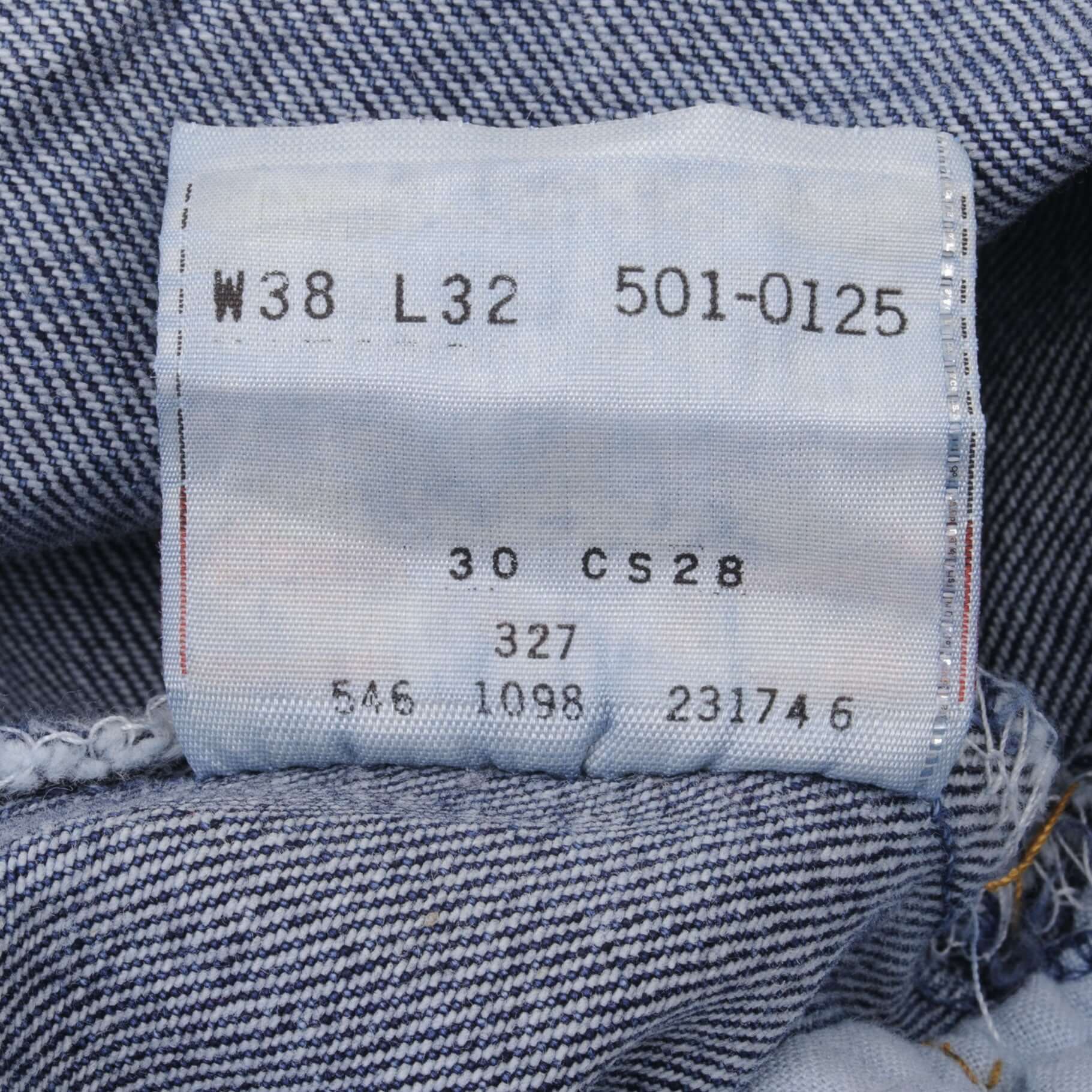 Beautiful Indigo Levis 501 Jeans 1990s Made in USA with Medium Dark Wash Size on tag 38X32 Actual Size 38X32 Back Button #546