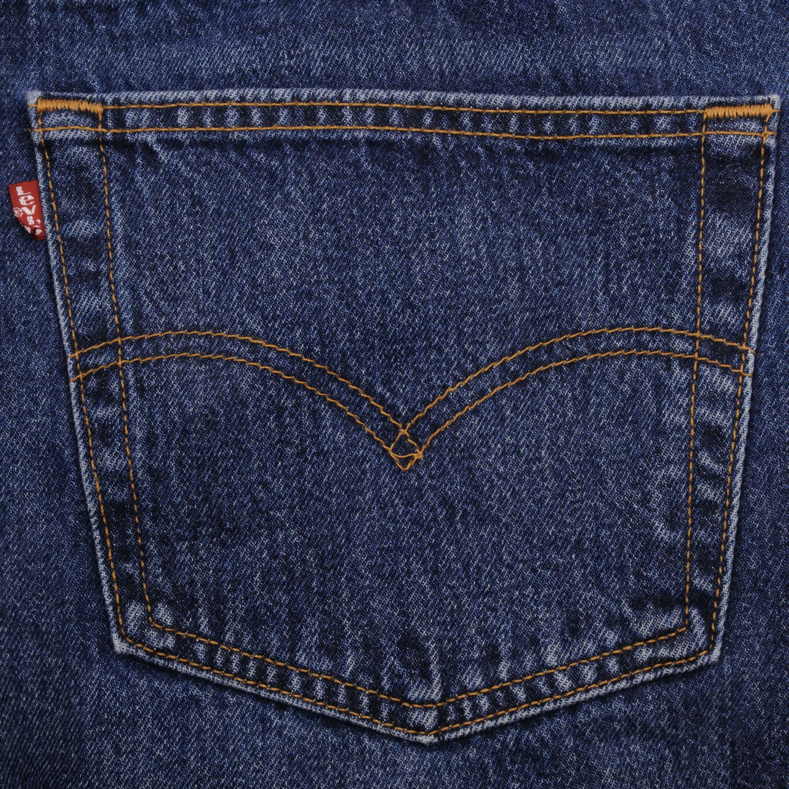 Beautiful Indigo Levis 501 Jeans 1990s Made in USA with Medium Dark Wash Size on tag 38X32 Actual Size 38X32 Back Button #546