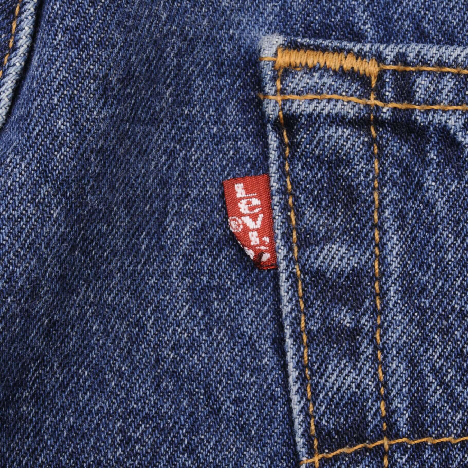 Beautiful Indigo Levis 501 Jeans 1990s Made in USA with Medium Dark Wash Size on tag 38X32 Actual Size 38X32 Back Button #546