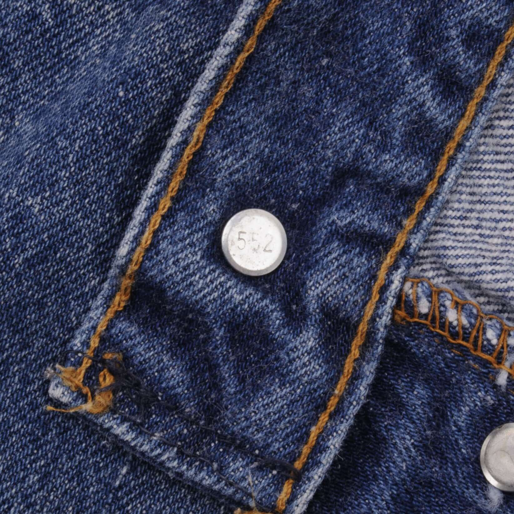 Beautiful Indigo Levis 501 Jeans 1980s Made in USA with Medium Wash Size on tag 40X34 Actual Size 37X32 Back Button #552