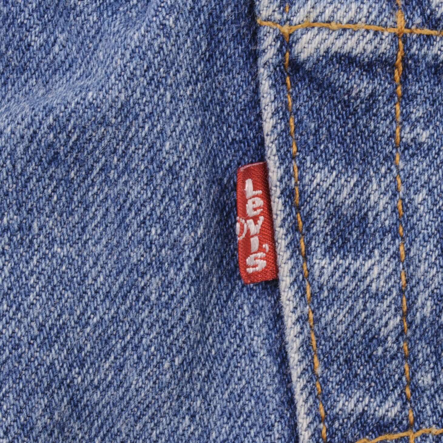 Beautiful Indigo Levis 501 Jeans 1980s Made in USA with Medium Wash Size on tag 40X34 Actual Size 37X32 Back Button #552