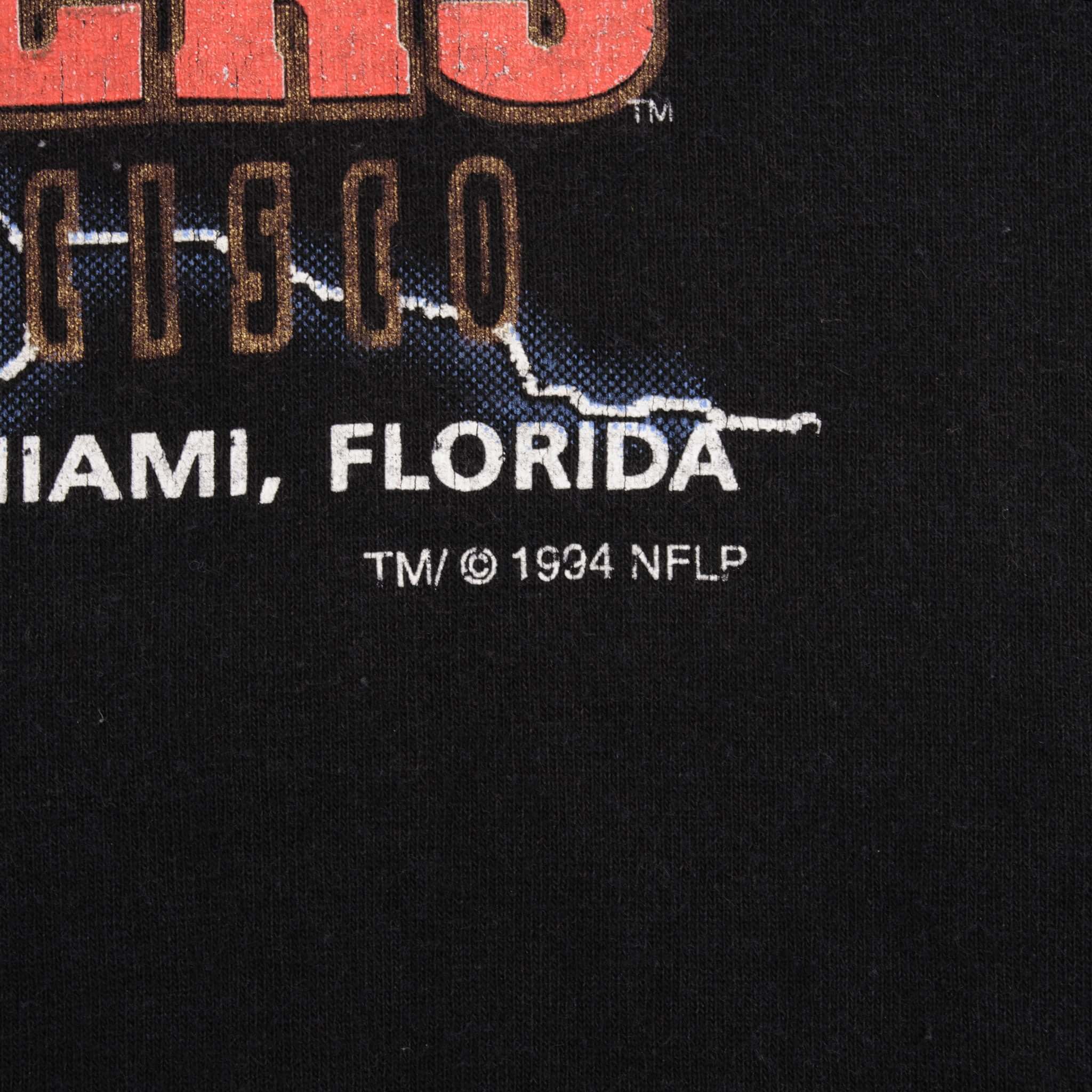 Vintage NFL San Diego Chargers Vs San Francisco 49ers Super Bowl XXIX 1995 1994 Tee Shirt Size XL Made In USA With Single Stitch Sleeves