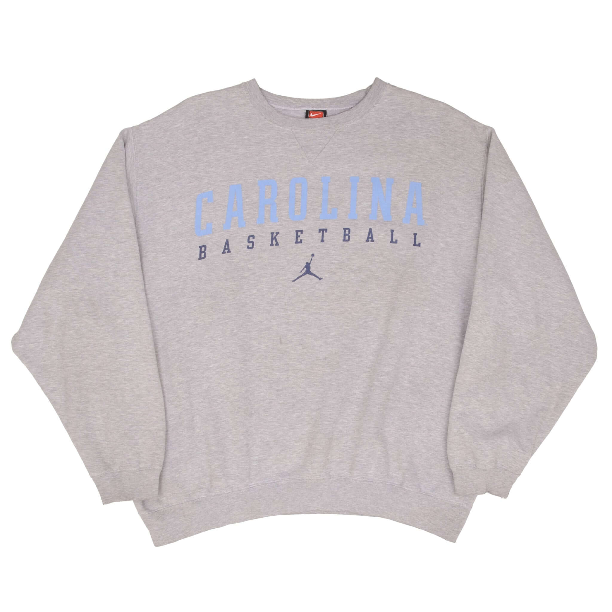 Vintage Nike Ncaa Carolina Basketball Grey Sweatshirt 1990S Size XL