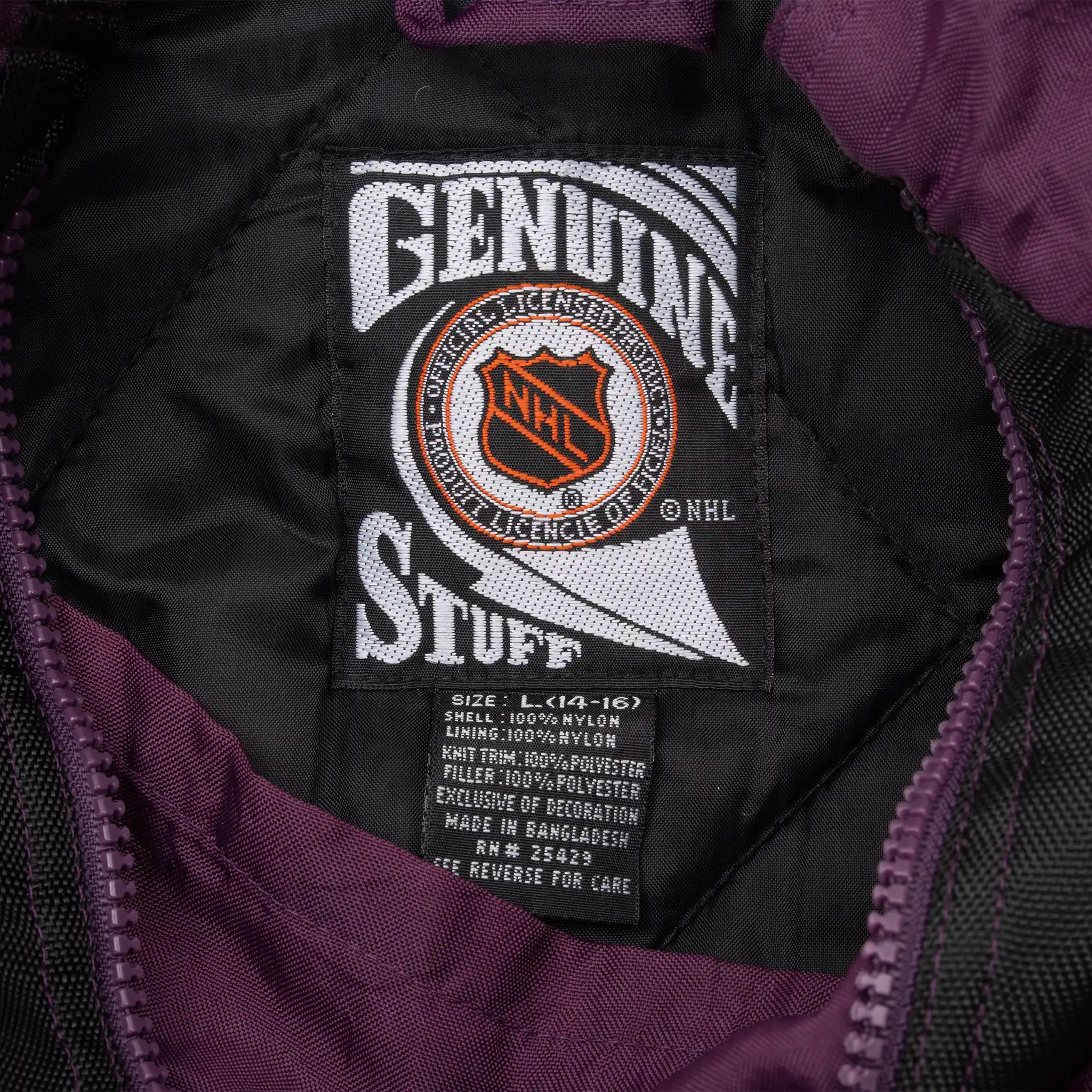 VINTAGE NHL ANAHEIM MIGHTY DUCKS KIDS PULLOVER JACKET 1990S LARGE YOUTH