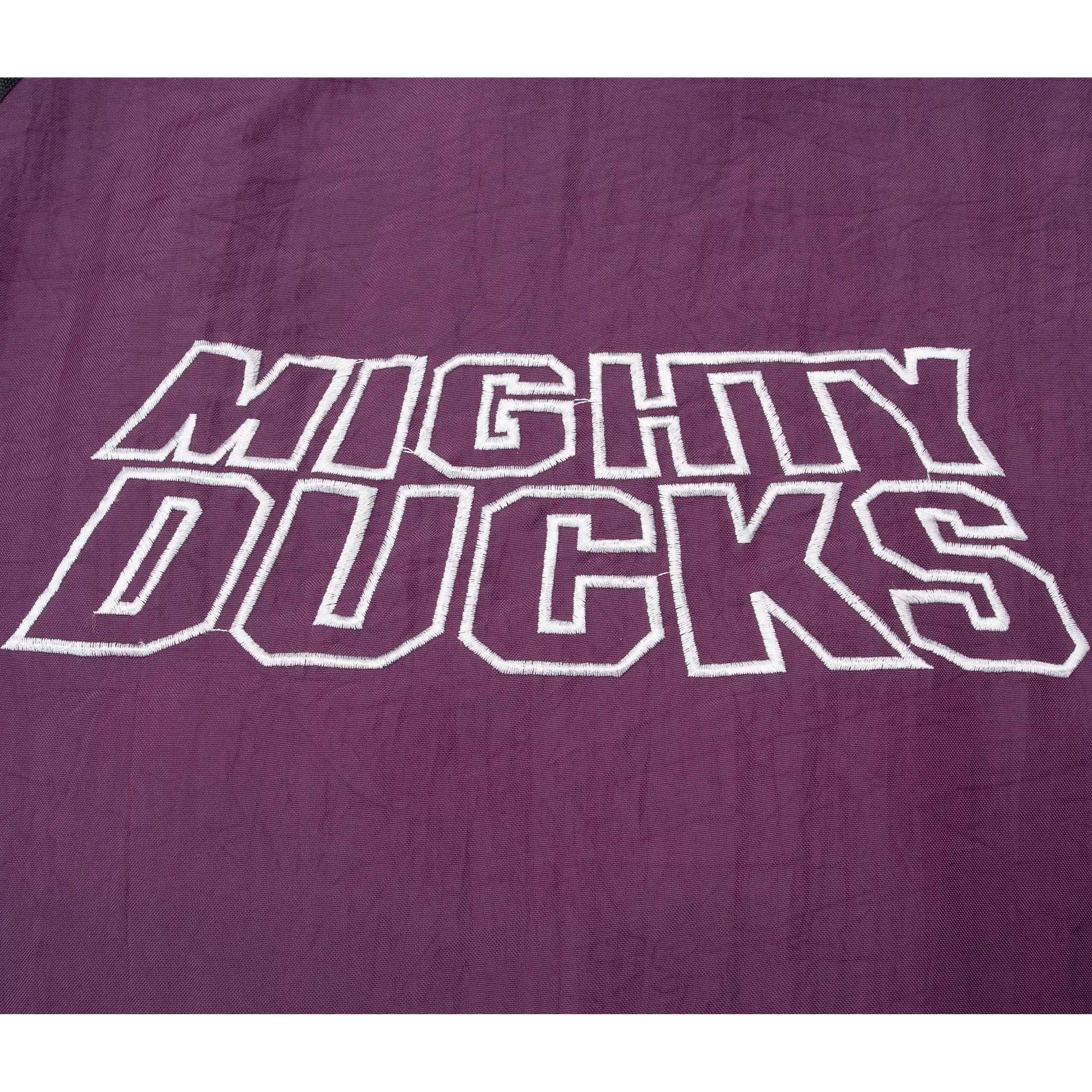 VINTAGE NHL ANAHEIM MIGHTY DUCKS KIDS PULLOVER JACKET 1990S LARGE YOUTH