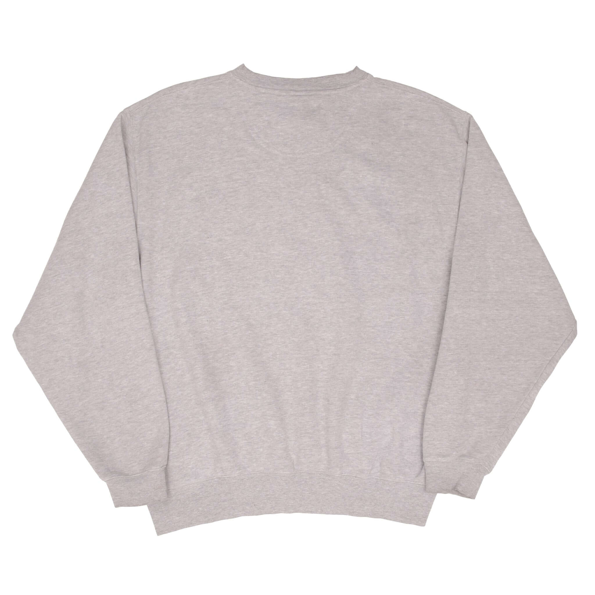 Vintage Nike Spellout Swoosh Grey Sweatshirt 1990S Size Large