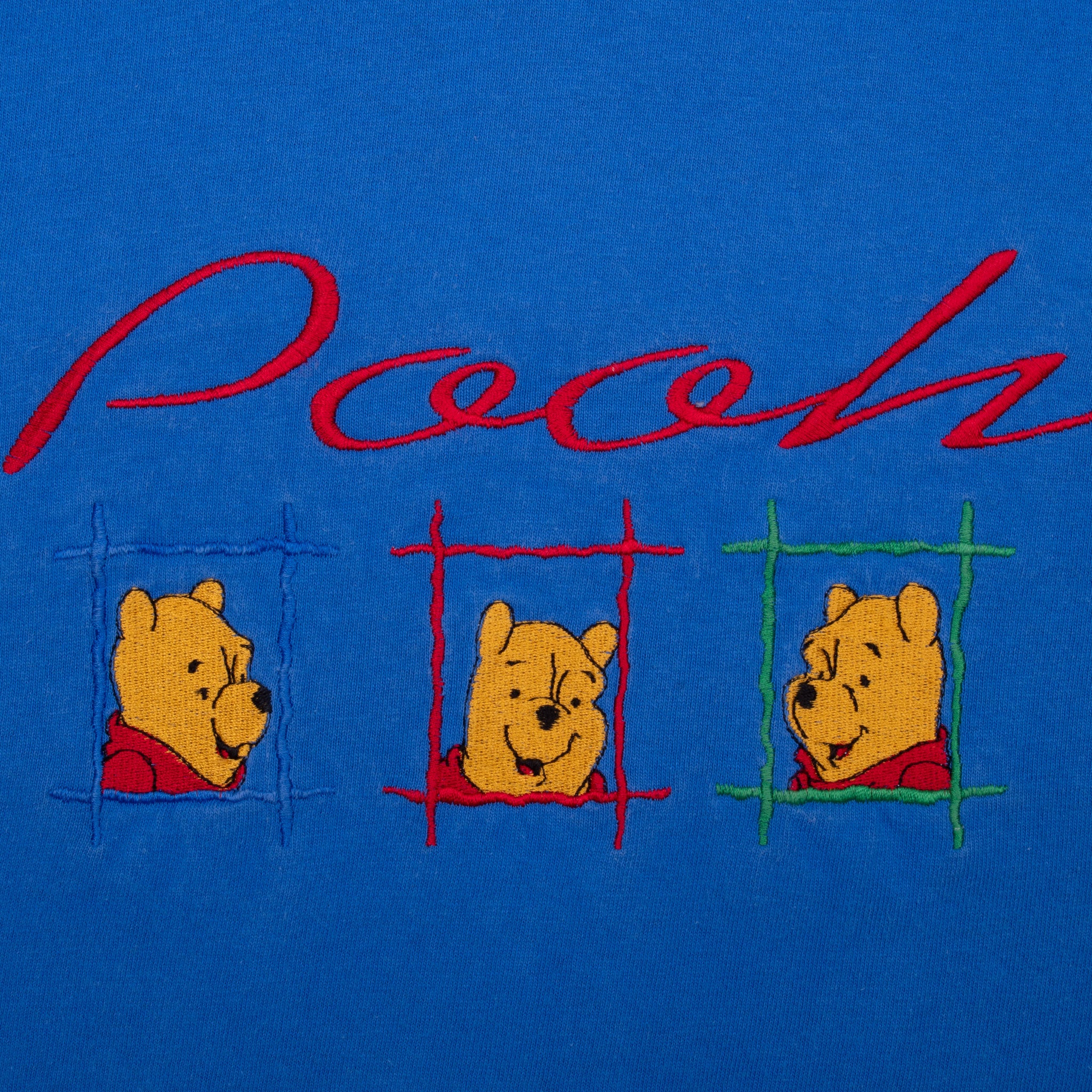 Vintage Disney Winnie The Pooh Embroidered 1990S Tee Shirt Size Large