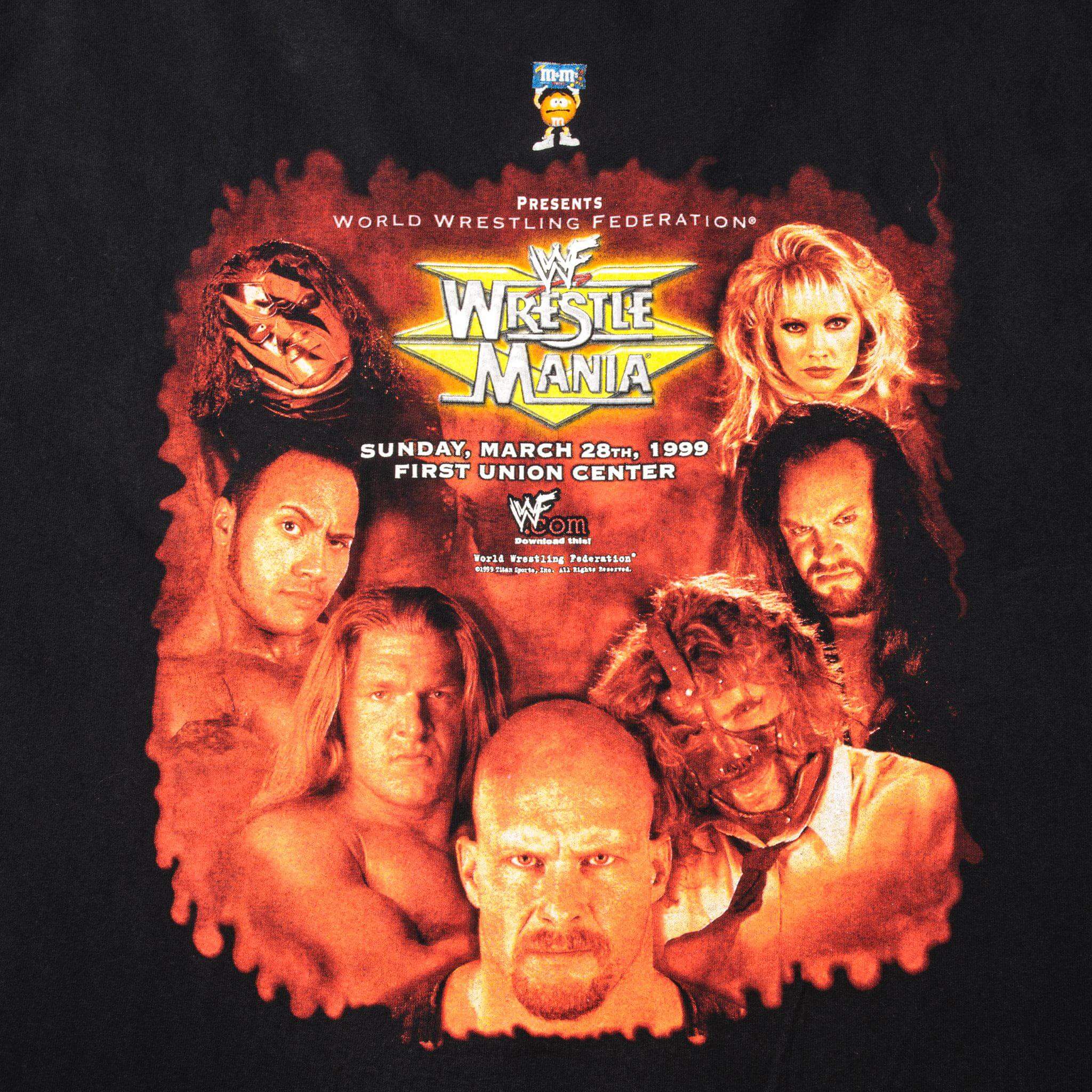 VINTAGE WWF WRESTLE MANIA TEE SHIRT 1999 SIZE XL