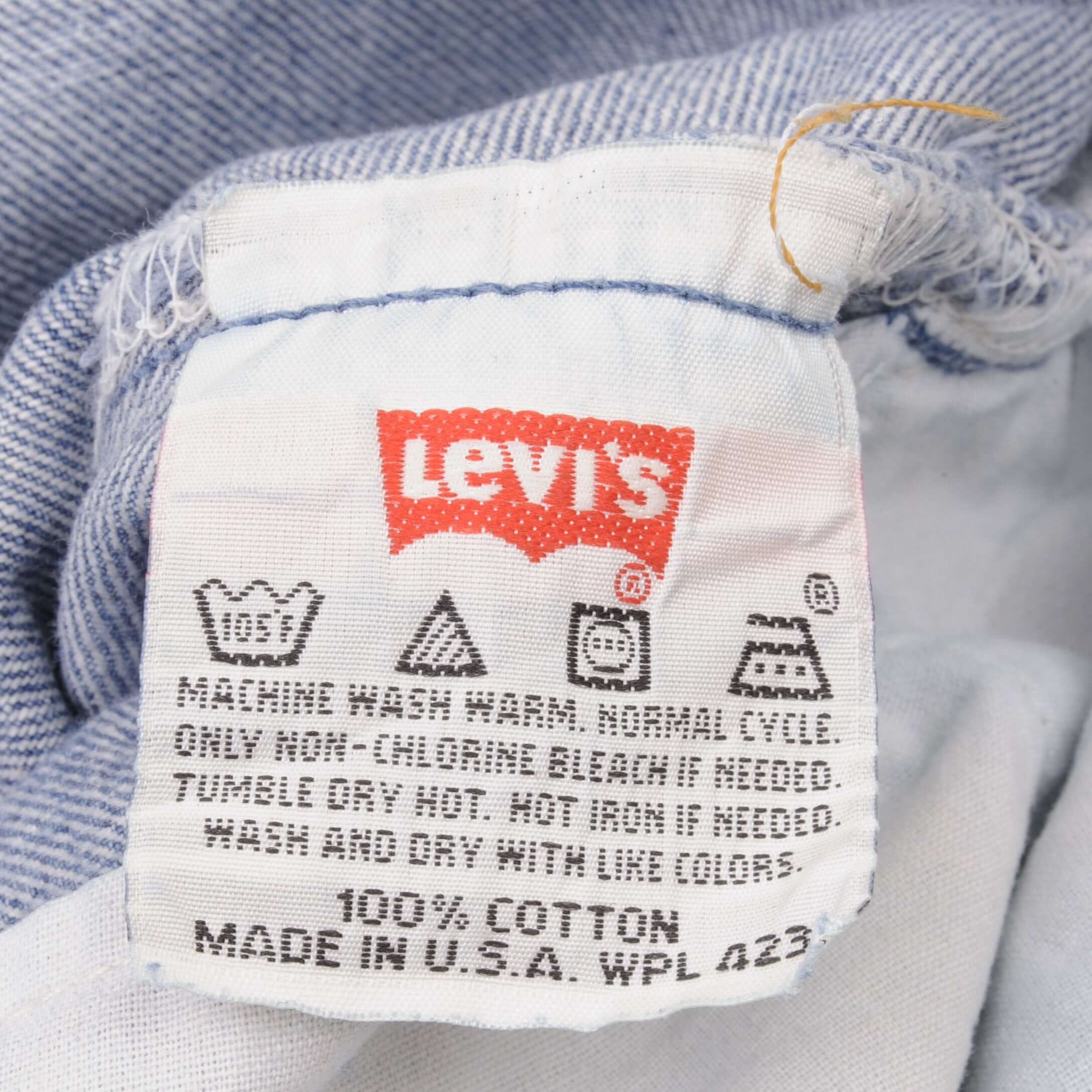 Beautiful Indigo Levis 501 Jeans 1990s Made in USA with Medium Wash Size on tag 32X34 Actual Size 32X34 Back Button #532