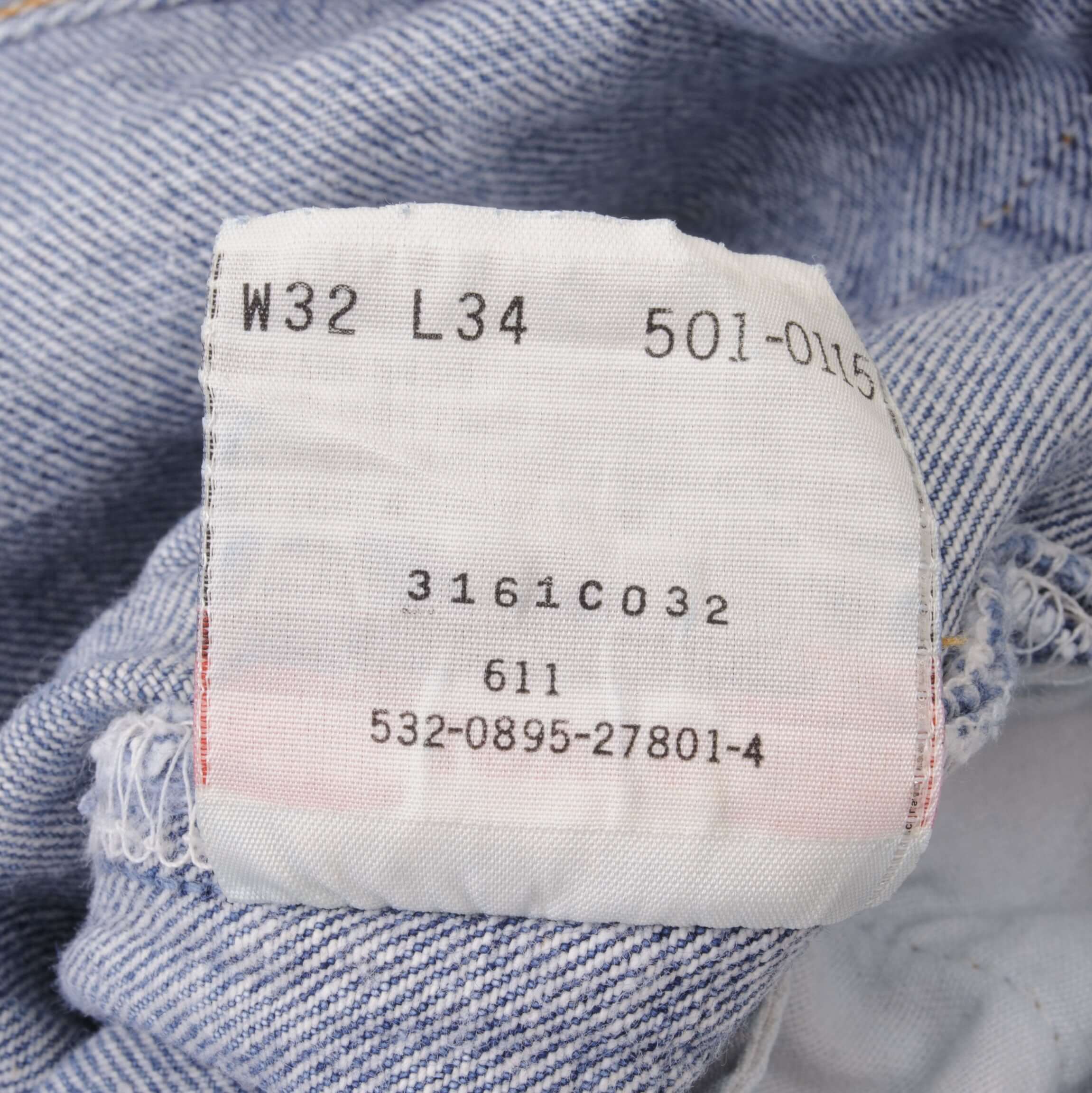 Beautiful Indigo Levis 501 Jeans 1990s Made in USA with Medium Wash Size on tag 32X34 Actual Size 32X34 Back Button #532