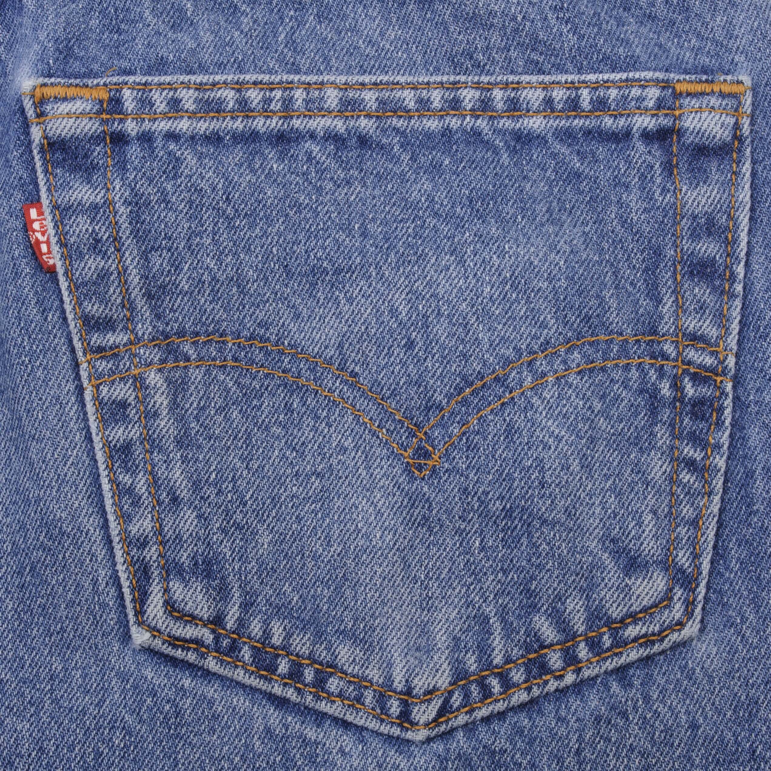 Beautiful Indigo Levis 501 Jeans 1990s Made in USA with Medium Wash Size on tag 32X34 Actual Size 32X34 Back Button #532