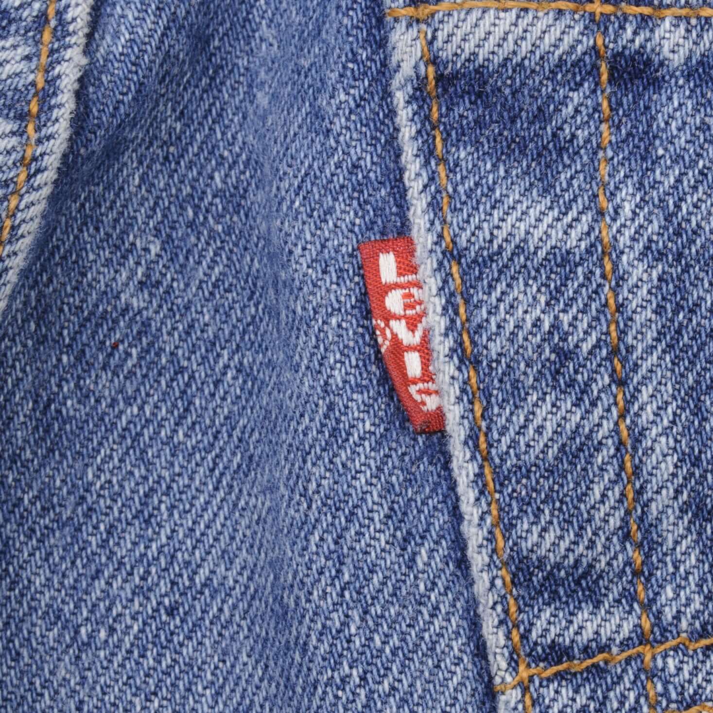 Beautiful Indigo Levis 501 Jeans 1990s Made in USA with Medium Wash Size on tag 32X34 Actual Size 32X34 Back Button #532