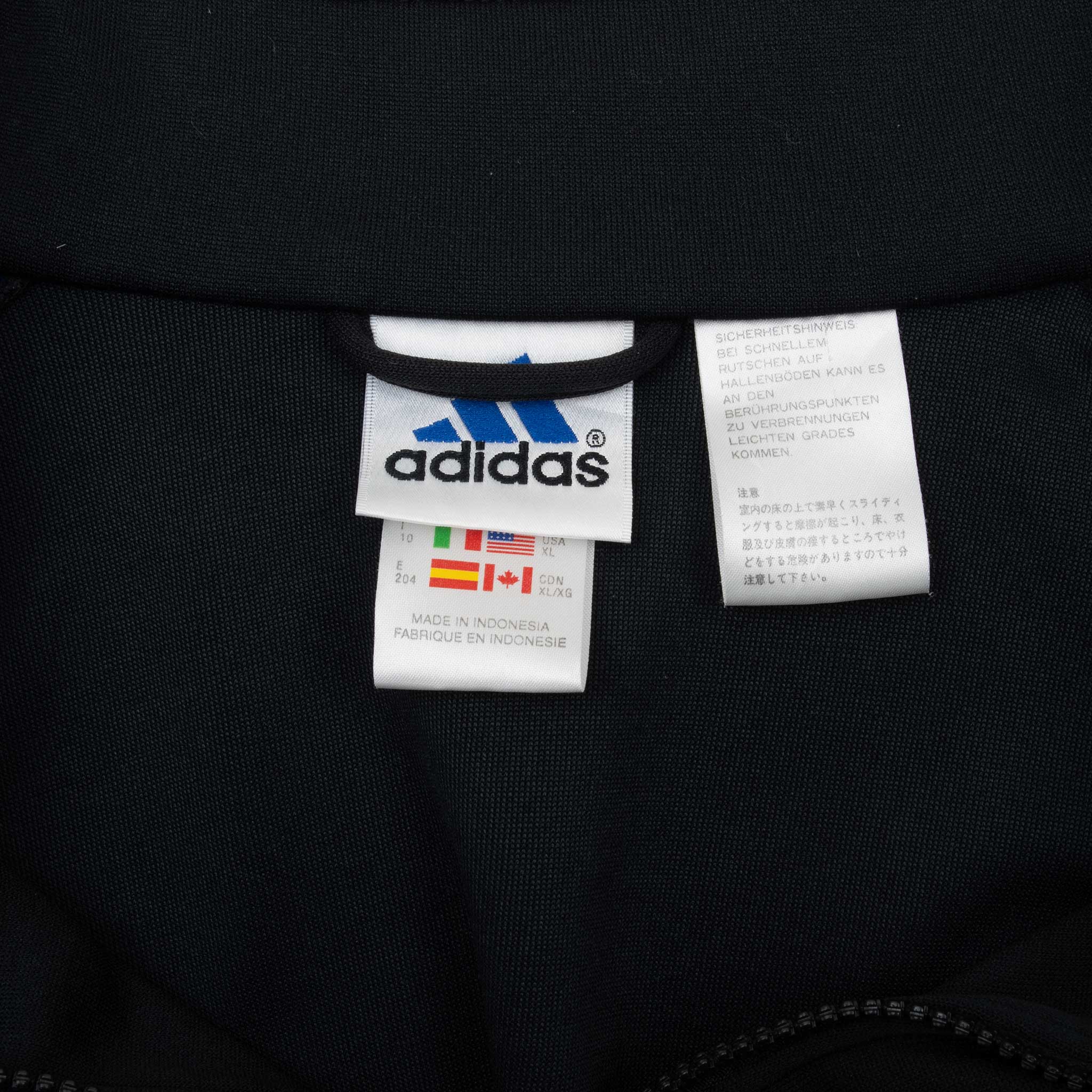 Vintage Adidas Black Pullover Track Jacket 1990S Size XL