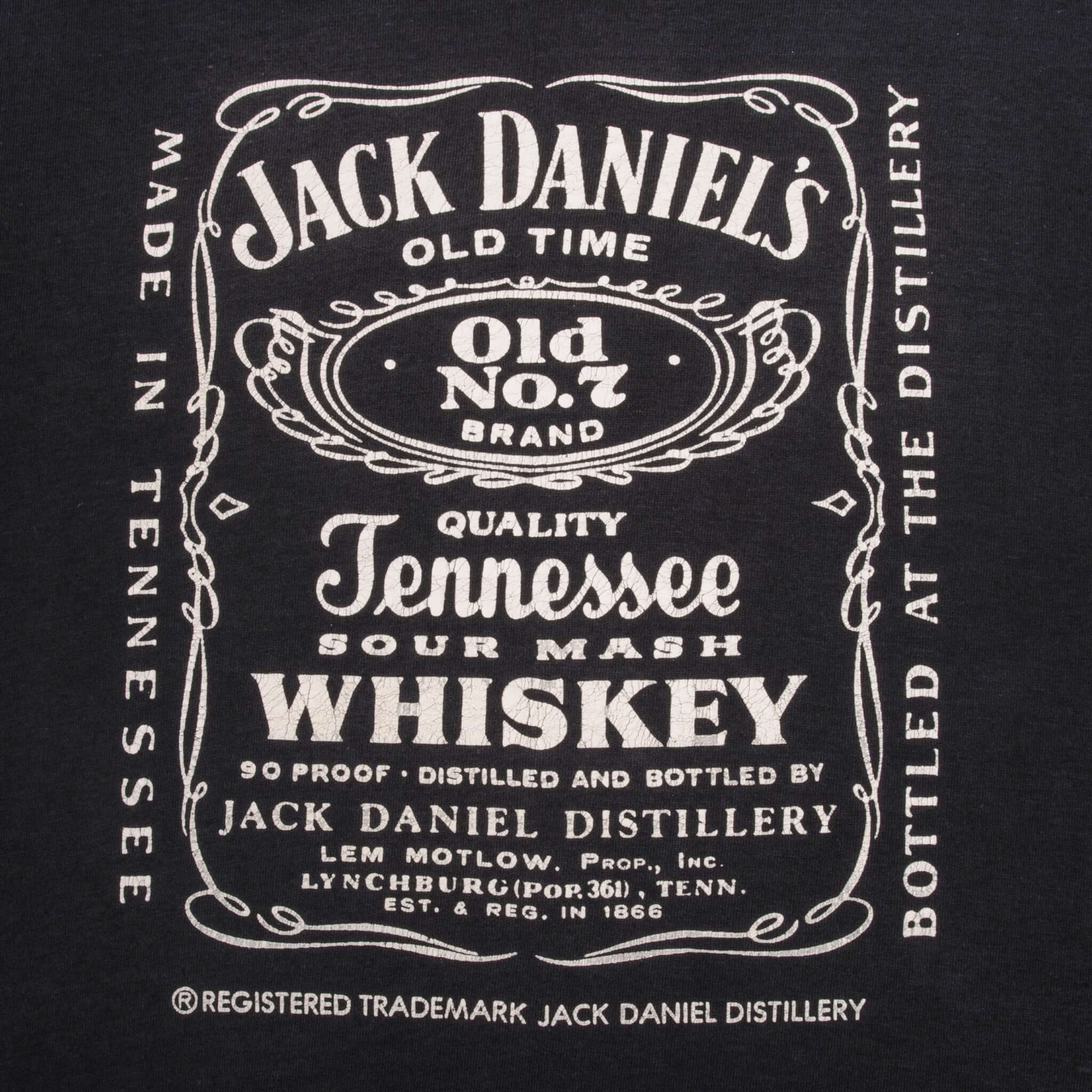 Vintage Jack Daniel's Tennessee Whiskey Tee Shirt 1980S Size Medium Made In Usa With Single Stitch Sleeves