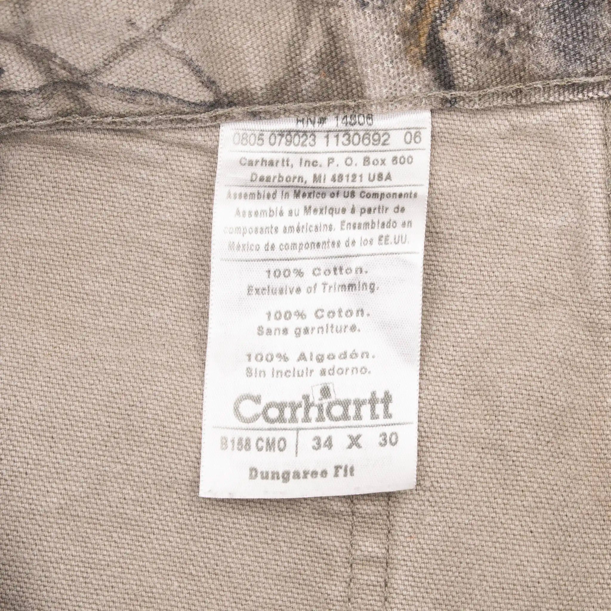 VINTAGE CARHARTT REALTREE CAMO CARPENTER PANTS 2005 SIZE 34X30