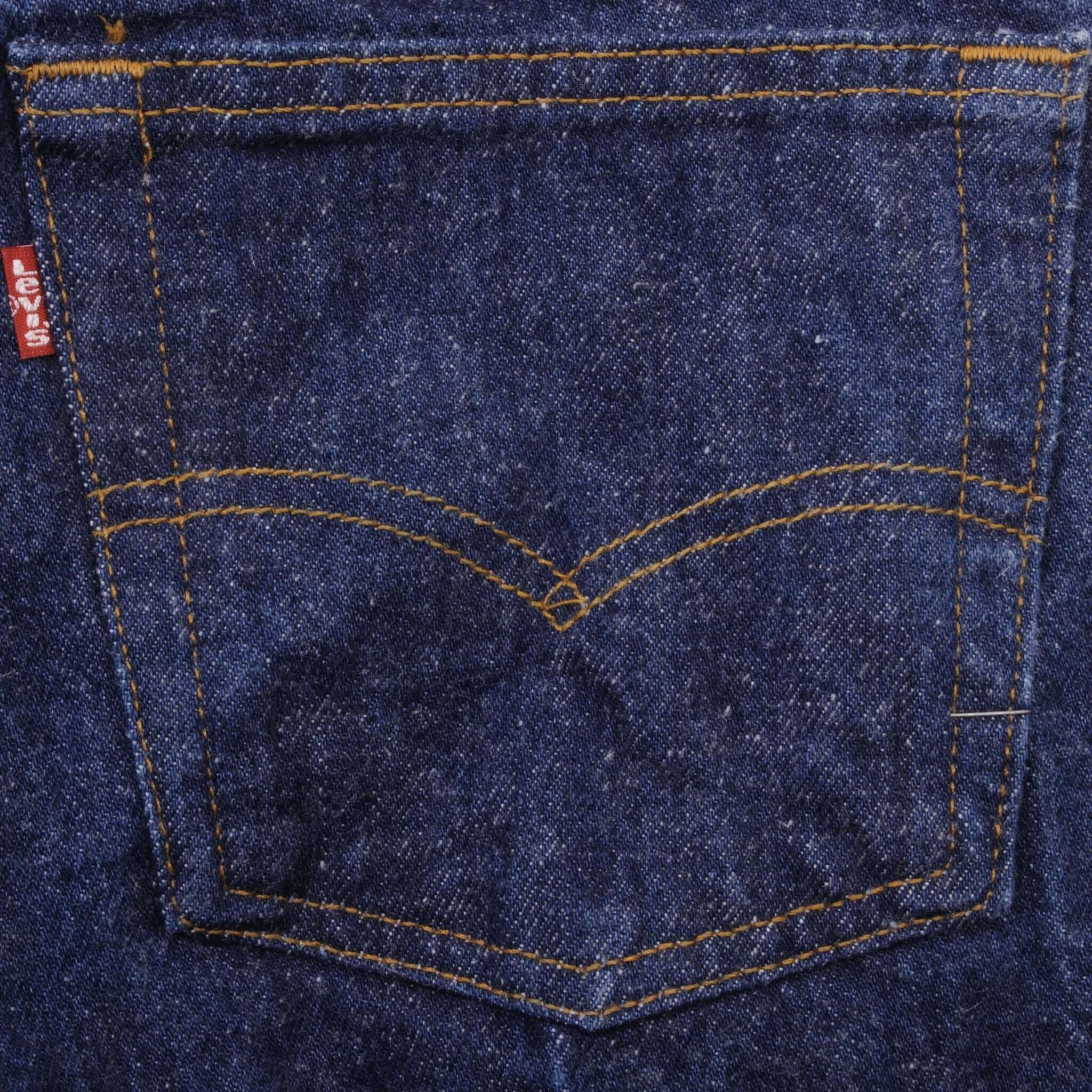 Beautiful Indigo Levis 501 Jeans 1980s Made in USA with Dark Wash Size on tag 30X33 Actual Size 29X30 Back Button #552
