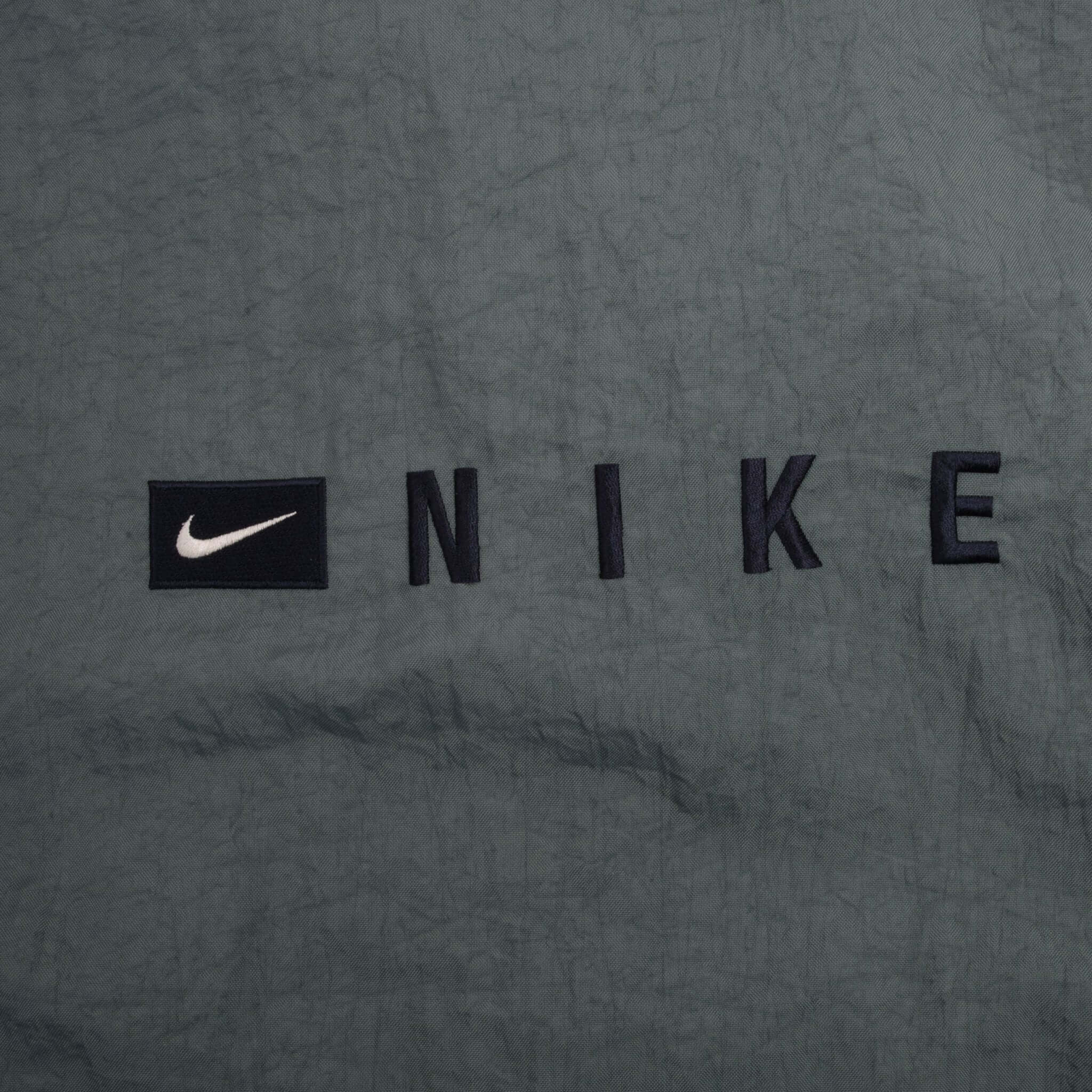 Vintage Nike Center Swoosh Green Pullover Windbreaker Jacket 1990S Size Medium