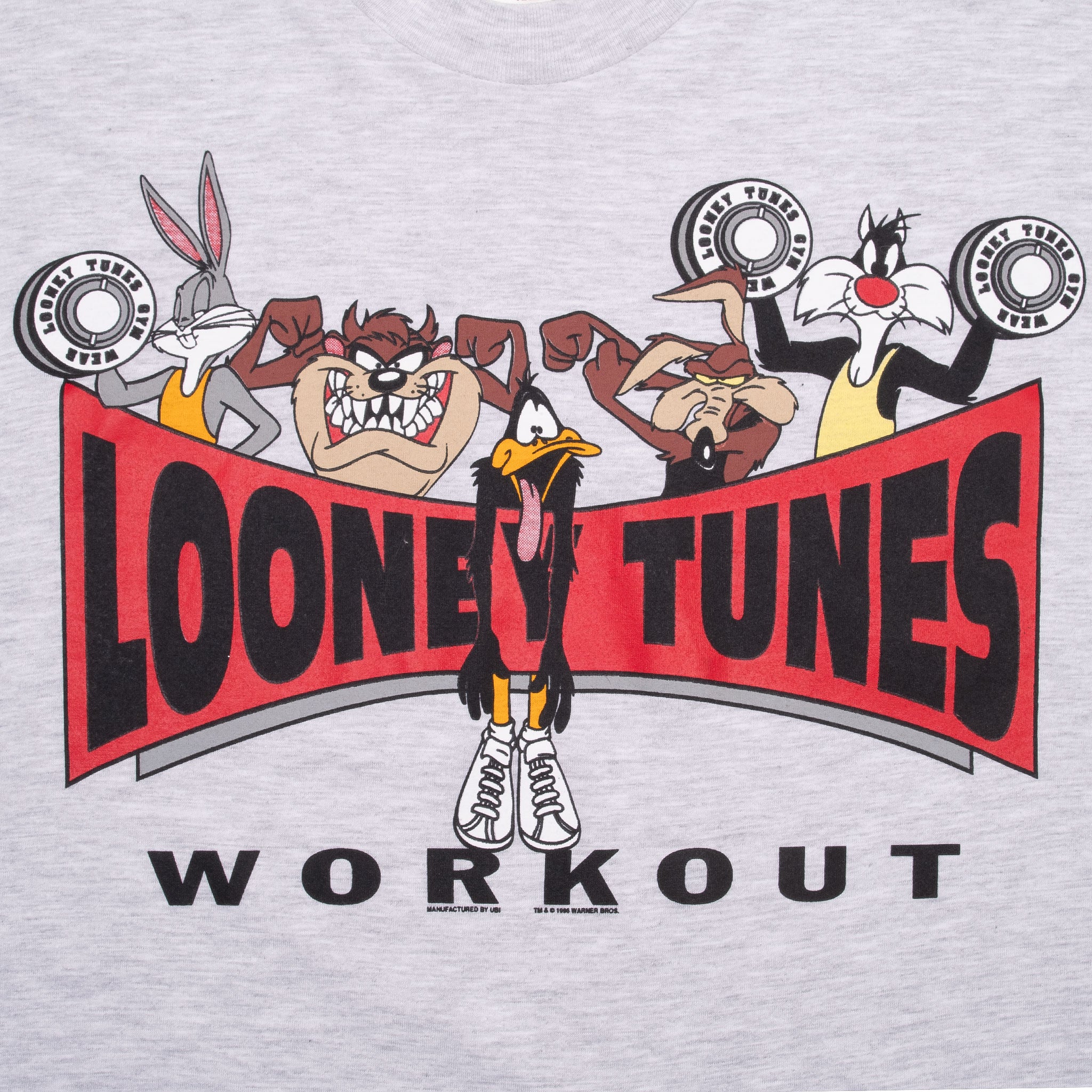 Vintage Looney Tunes Workout 1990S Tee Shirt Size XL