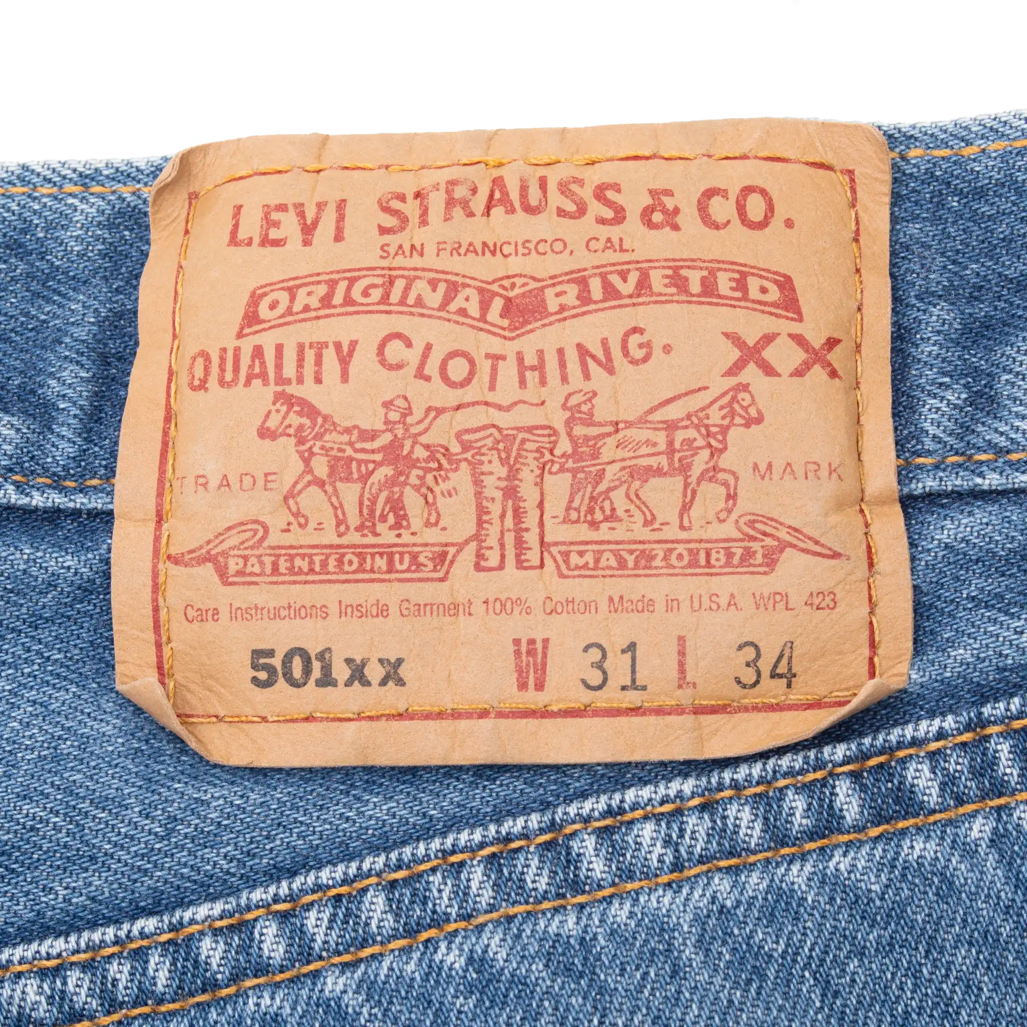 VINTAGE LEVIS 501 JEANS INDIGO SIZE W29 L31 1990S MADE IN USA