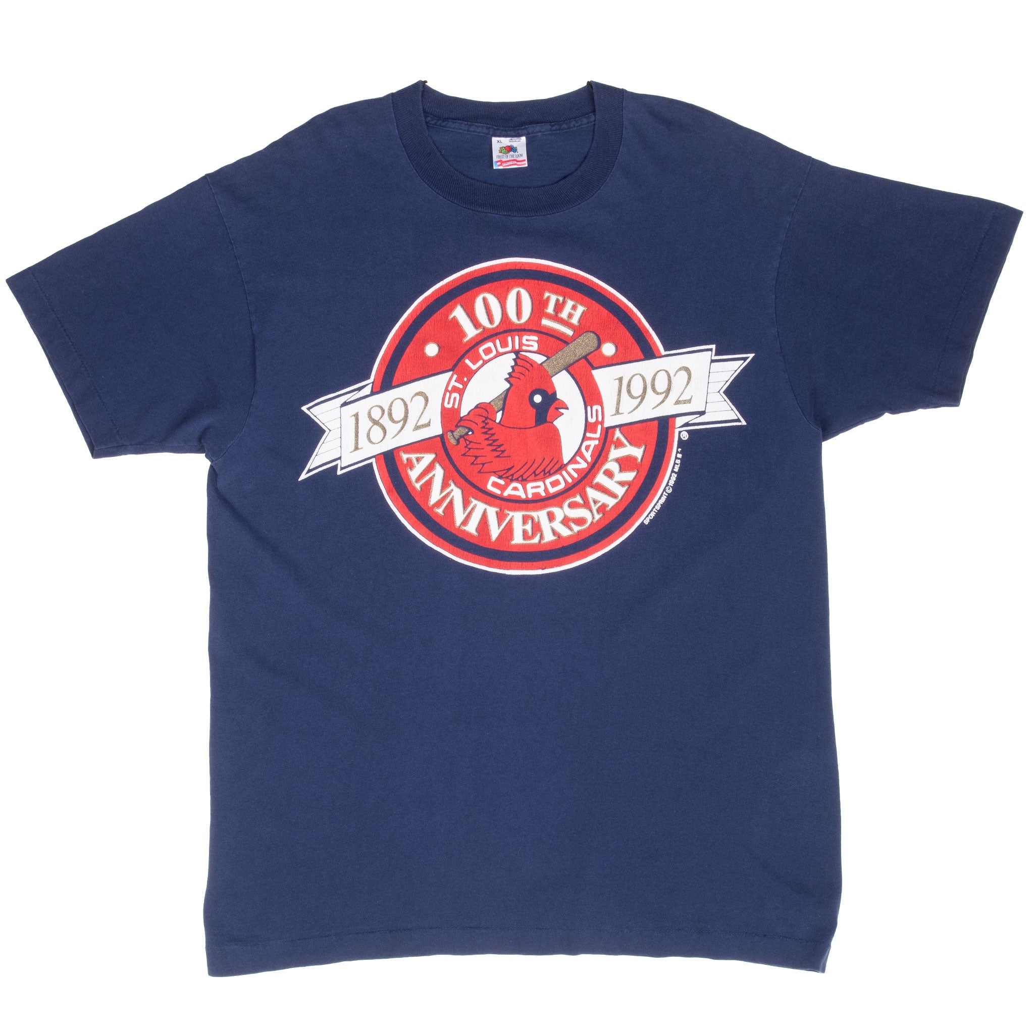 Vintage Mlb St Louis Cardinals 100Th Anniversary 1992 Tee Shirt Size Large Made In Usa