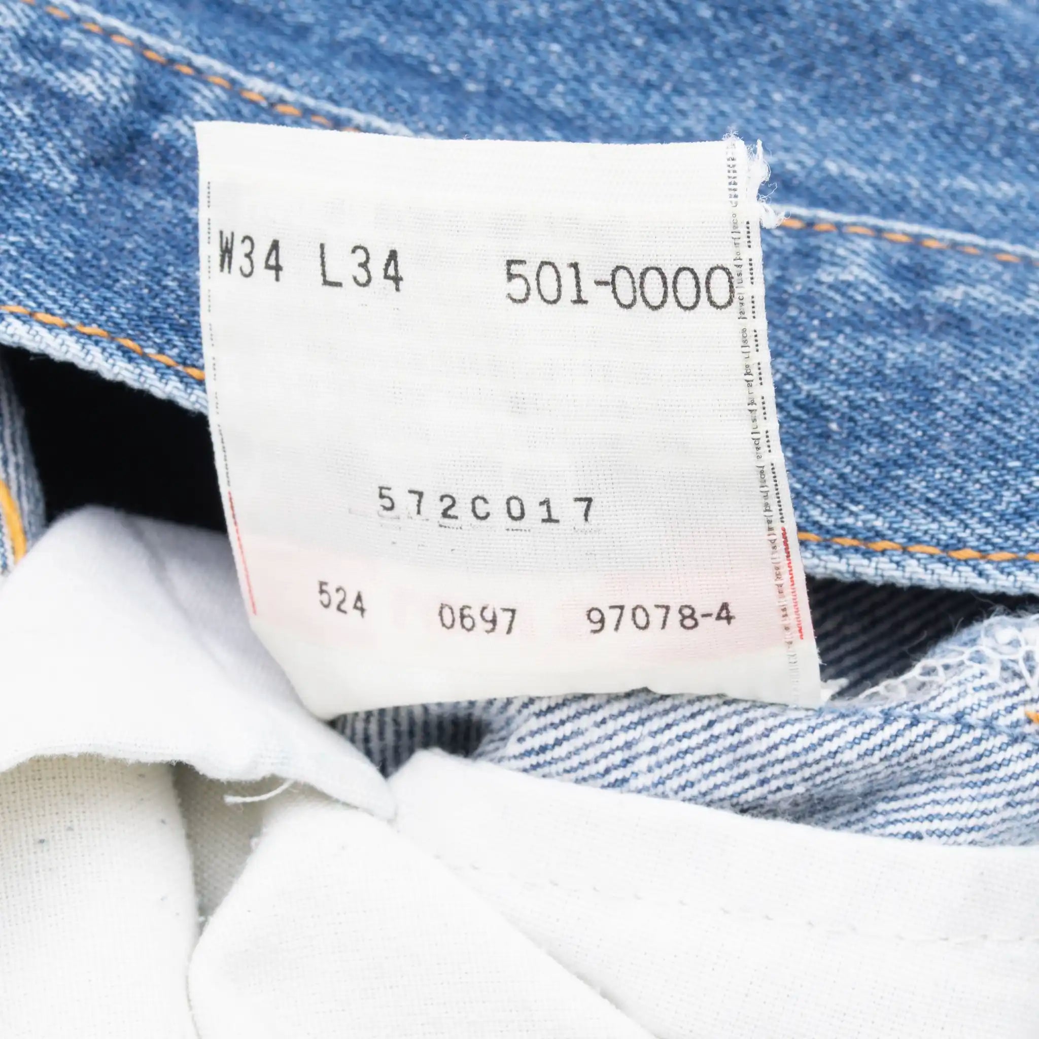 VINTAGE LEVIS 501 JEANS INDIGO 1990S SIZE W33 L31 MADE IN USA