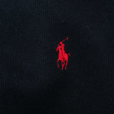Vintage Polo Ralph Lauren Black Quarter 1/4 Zip Sweater 1990S Size Medium