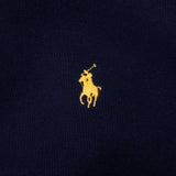 Vintage Polo Ralph Lauren Navy Blue Quarter 1/4 Zip Sweater 1990S Size 2XL