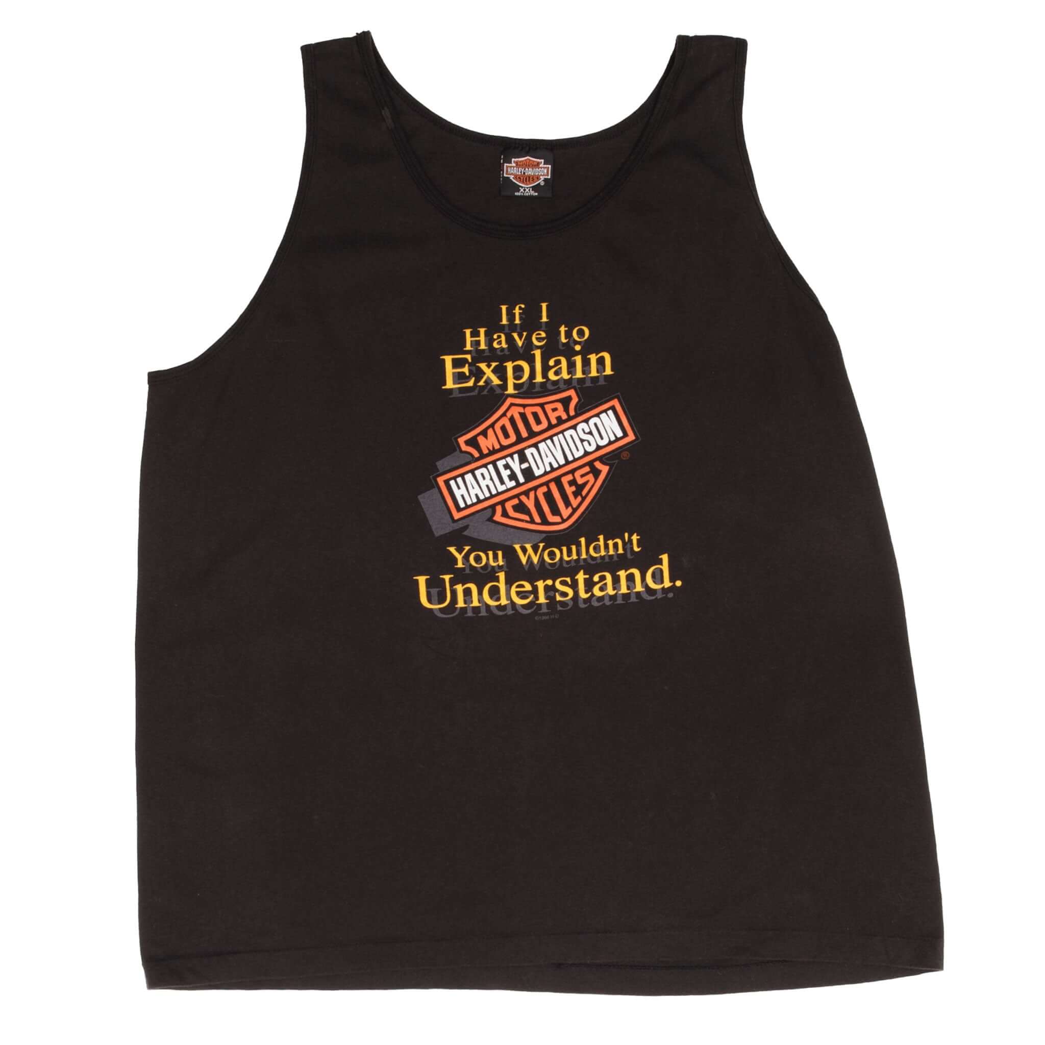 Vintage Harley Davidson Skagit Tank Top Tee Shirt 1998 Size 2XL Made In Usa