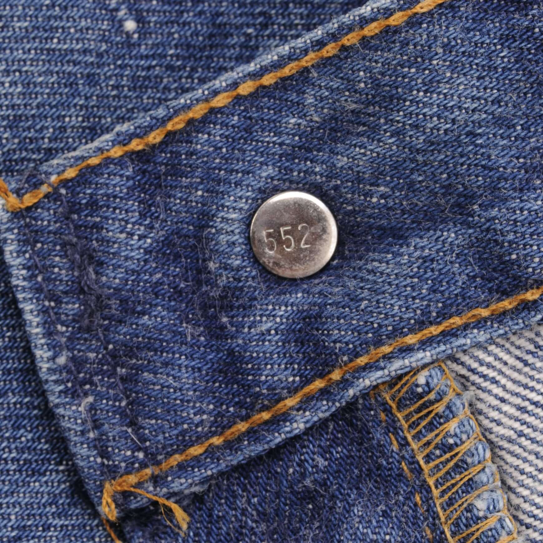 Beautiful Indigo Levis 501 Jeans 1980s Made in USA with Dark Wash Size on tag 40X31 Actual Size 38X29 Back Button #552