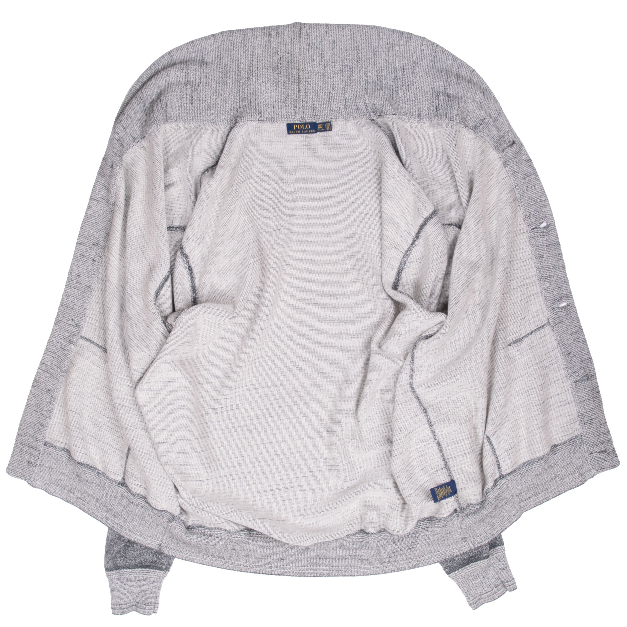 Vintage Polo Ralph Lauren Grey Cardigan Sweatshirt Size 2Xl Tall